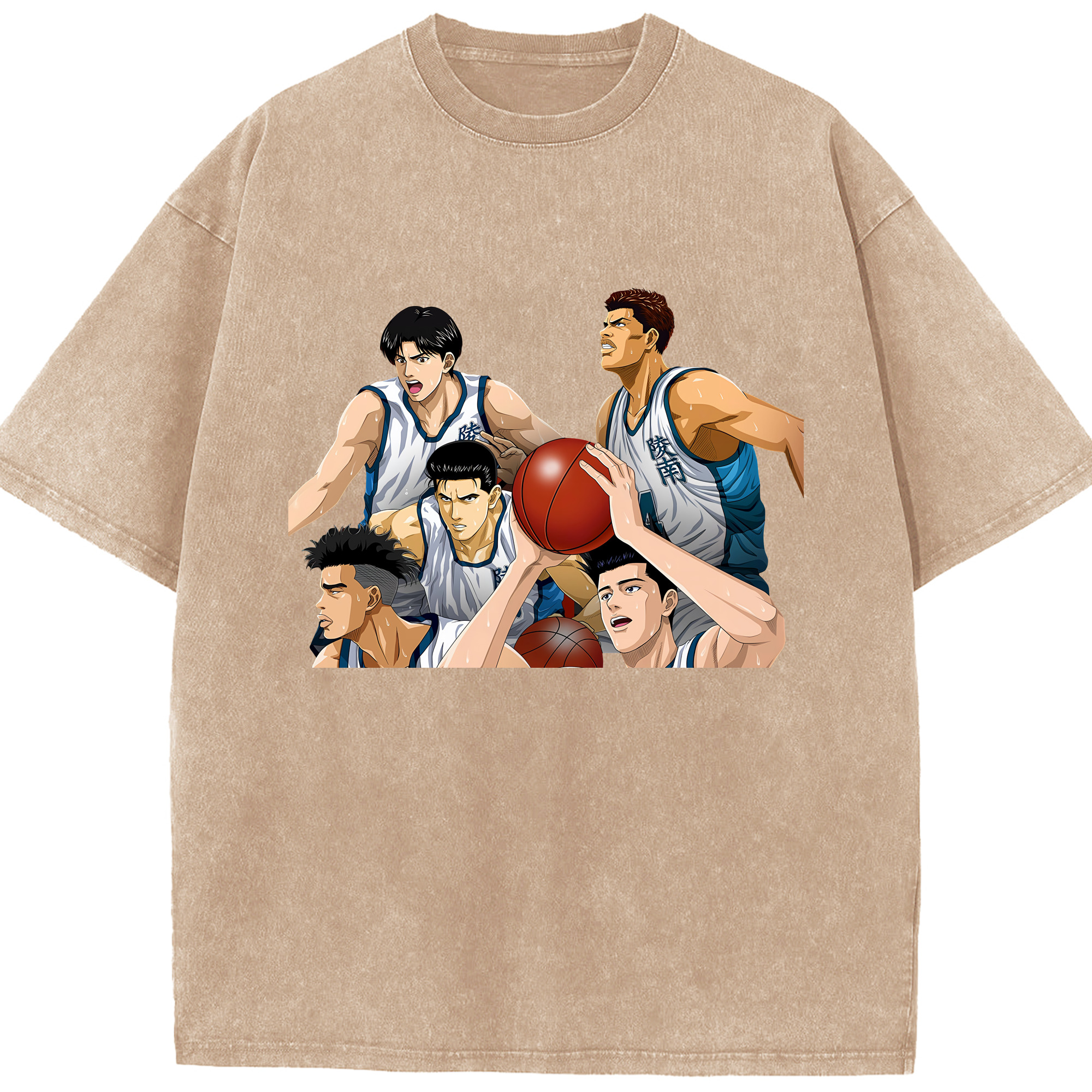 （画像用） SLAM DUNK／スラムダンク 綿100% ヴィンテージ風 半袖Tシャツ（フロントプリント）