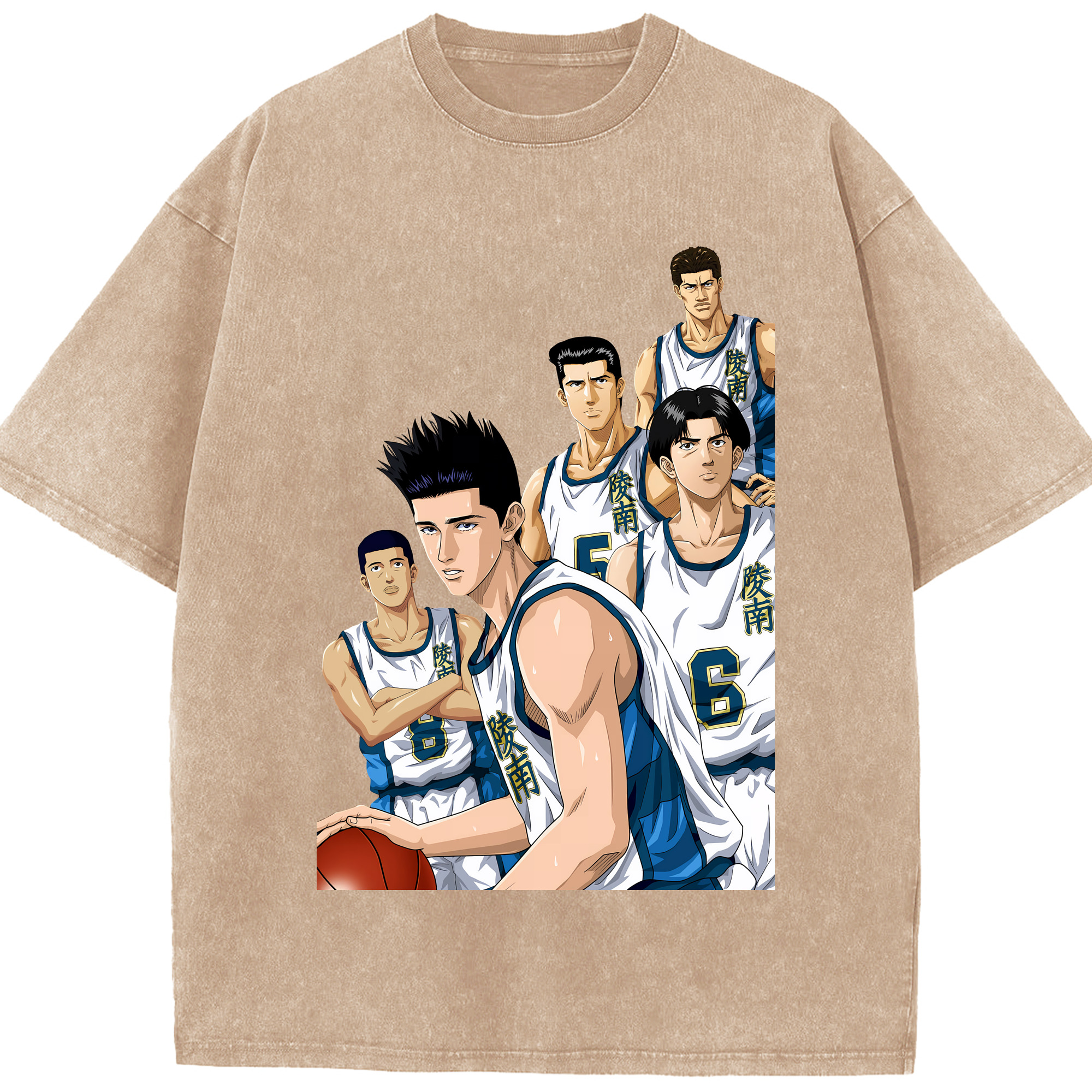 （画像用） SLAM DUNK／スラムダンク 綿100% ヴィンテージ風 半袖Tシャツ（フロントプリント）