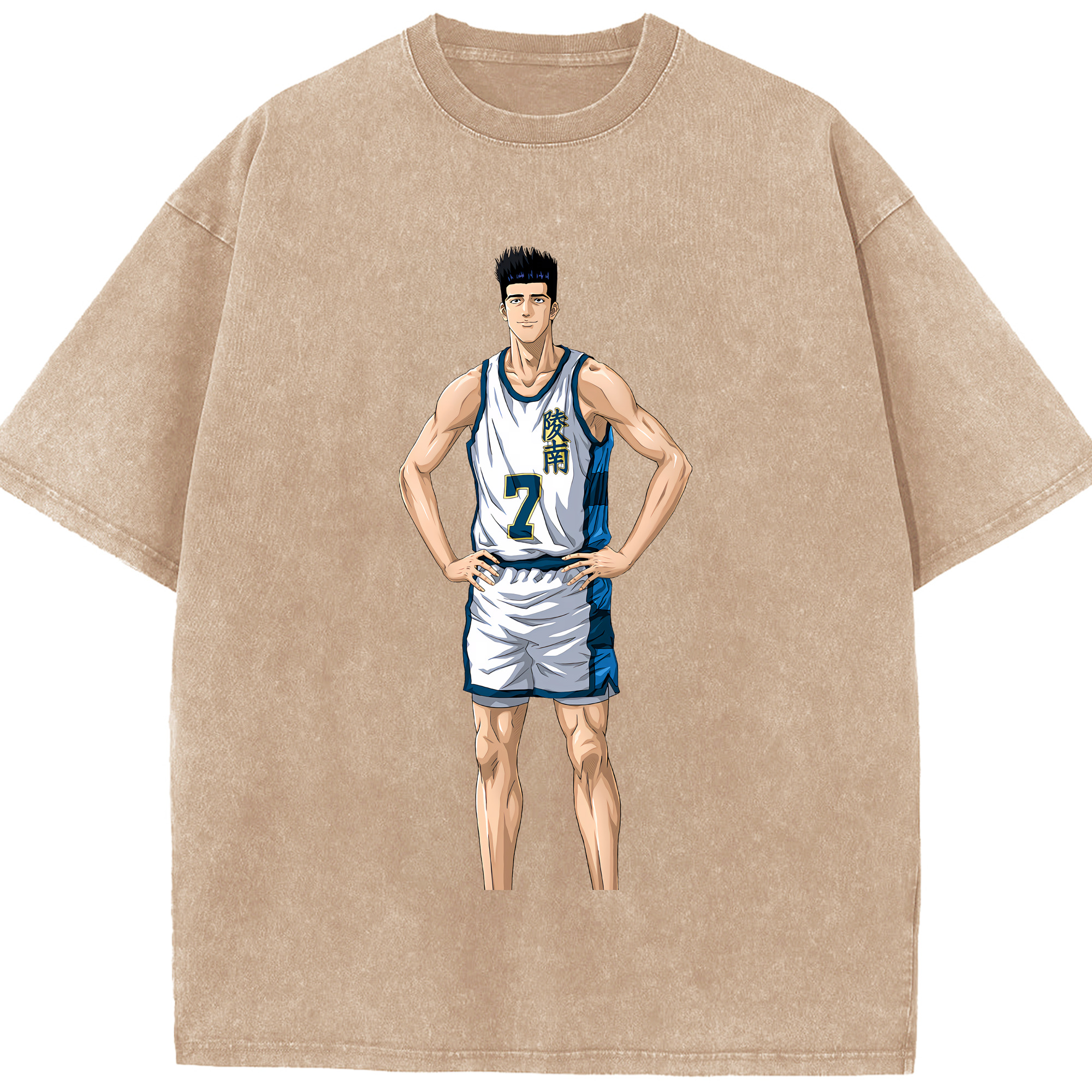（画像用） SLAM DUNK／スラムダンク 綿100% ヴィンテージ風 半袖Tシャツ（フロントプリント）