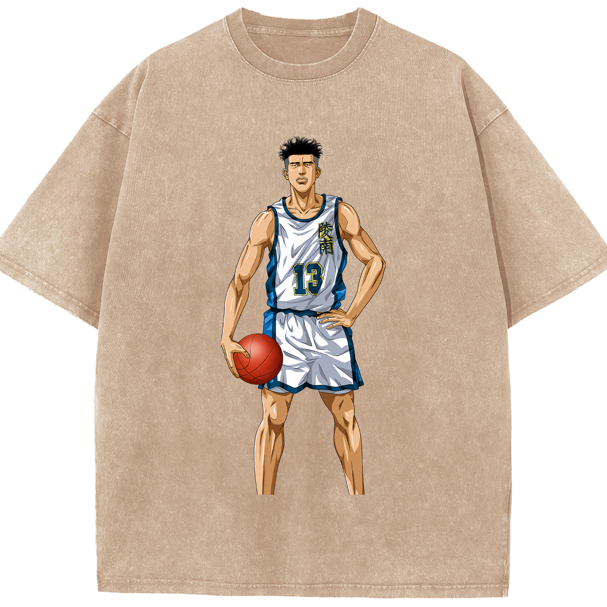 （画像用） SLAM DUNK／スラムダンク 綿100% ヴィンテージ風 半袖Tシャツ（フロントプリント）