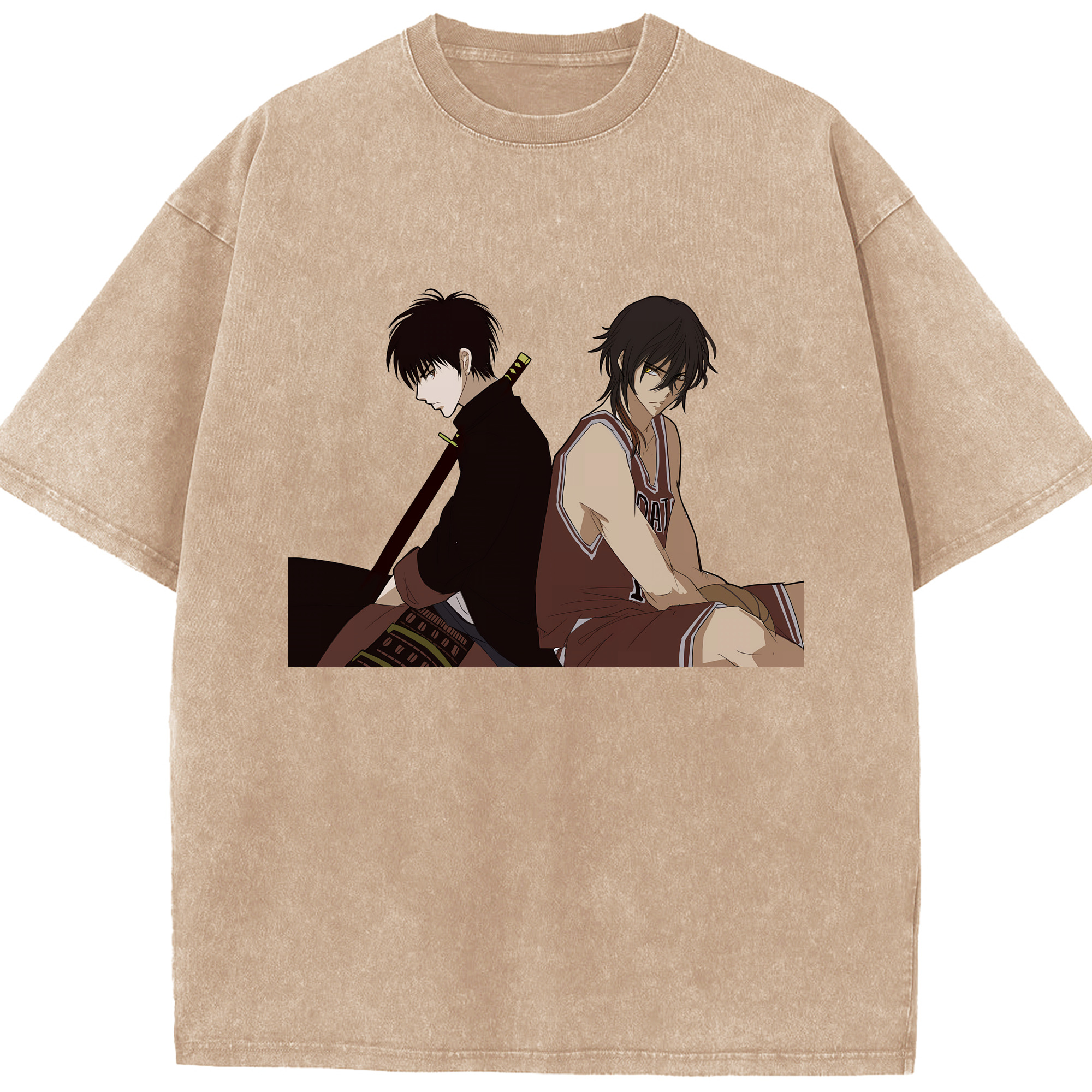 （画像用） SLAM DUNK／スラムダンク 綿100% ヴィンテージ風 半袖Tシャツ（フロントプリント）