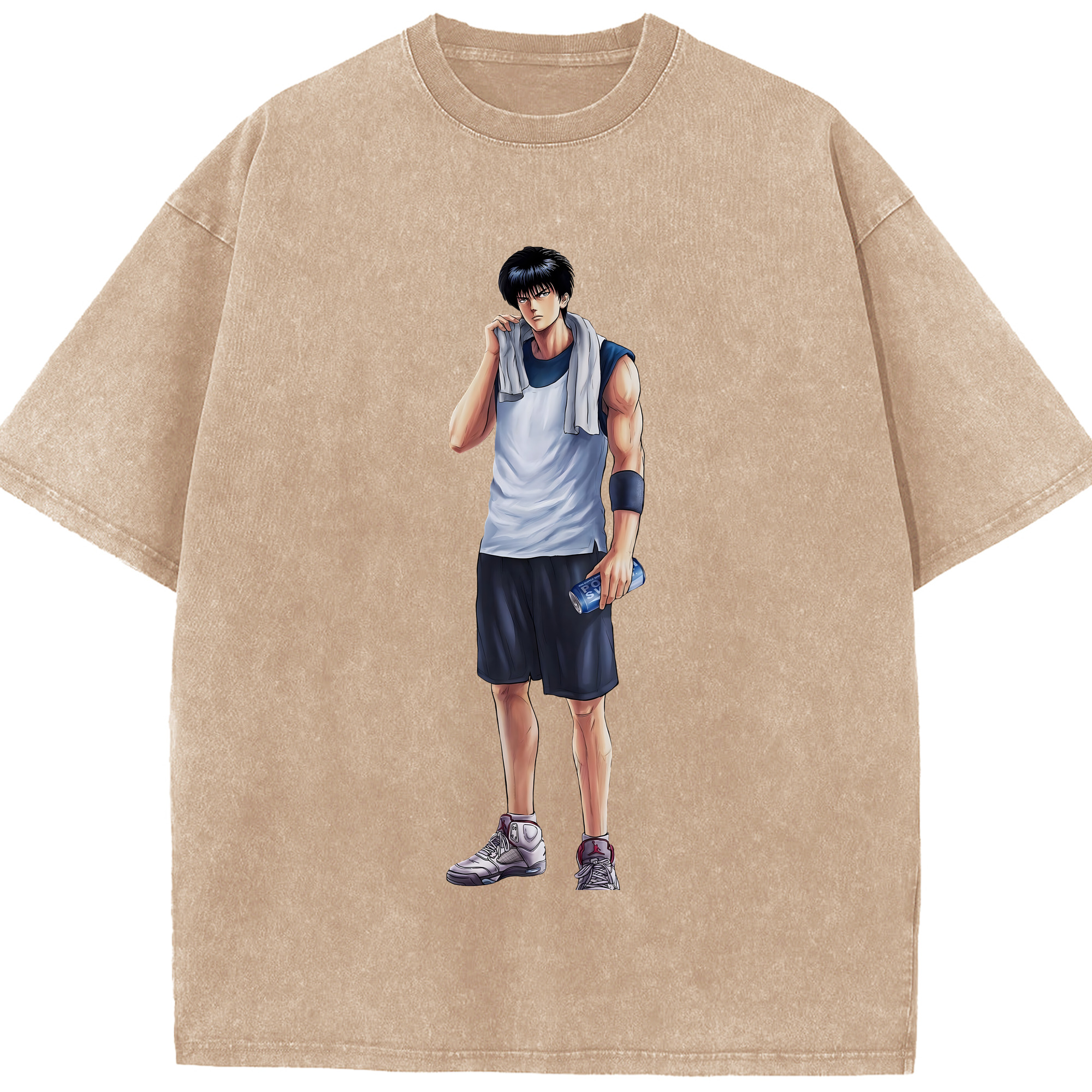 （画像用） SLAM DUNK／スラムダンク 綿100% ヴィンテージ風 半袖Tシャツ（フロントプリント）