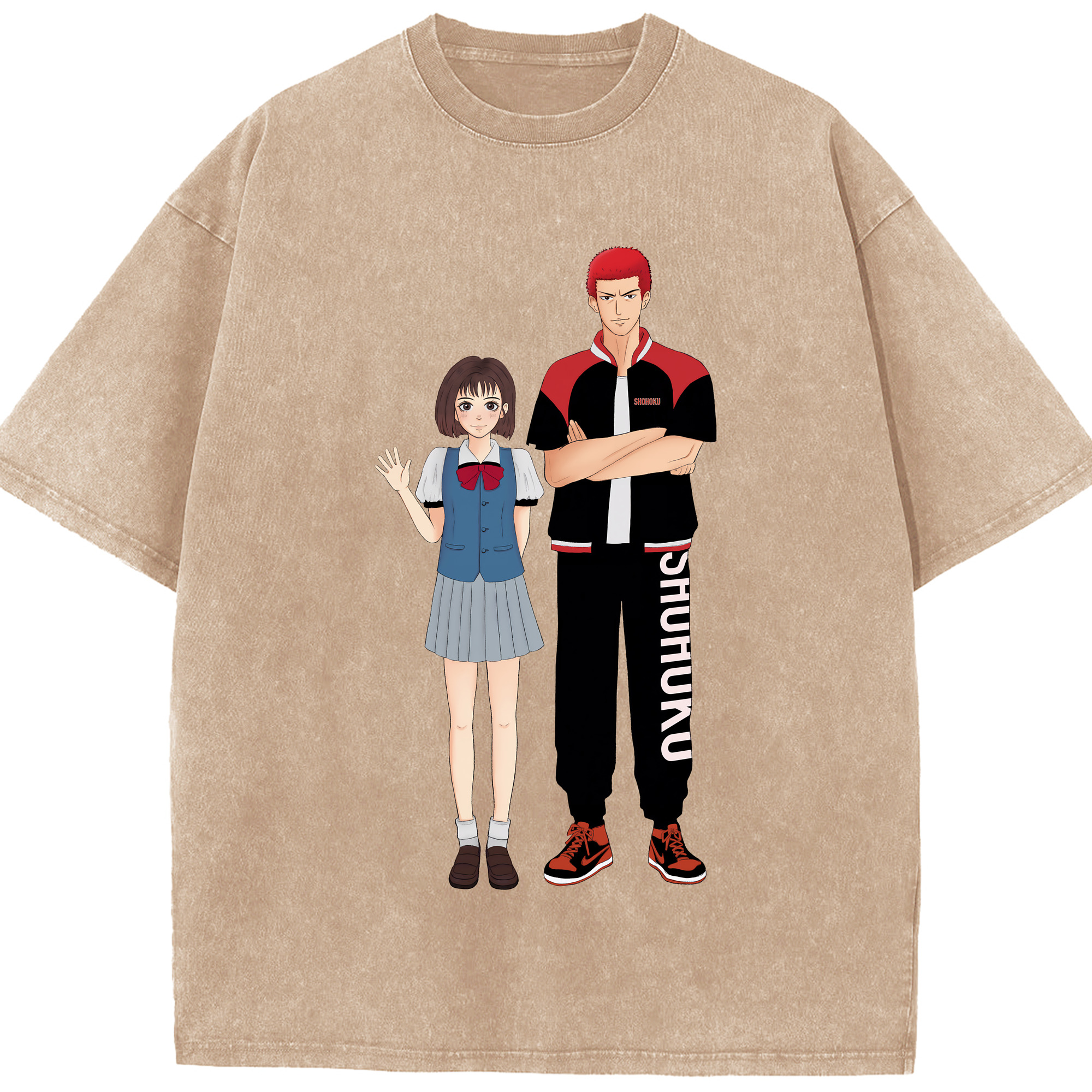 （画像用） SLAM DUNK／スラムダンク 綿100% ヴィンテージ風 半袖Tシャツ（フロントプリント）