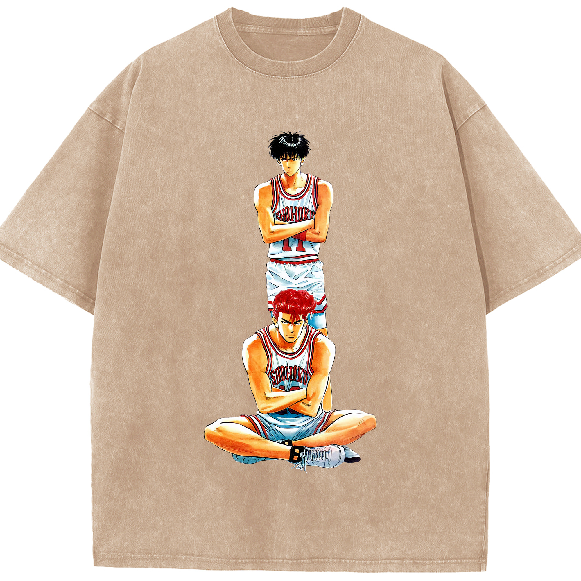 （画像用） SLAM DUNK／スラムダンク 綿100% ヴィンテージ風 半袖Tシャツ（フロントプリント）