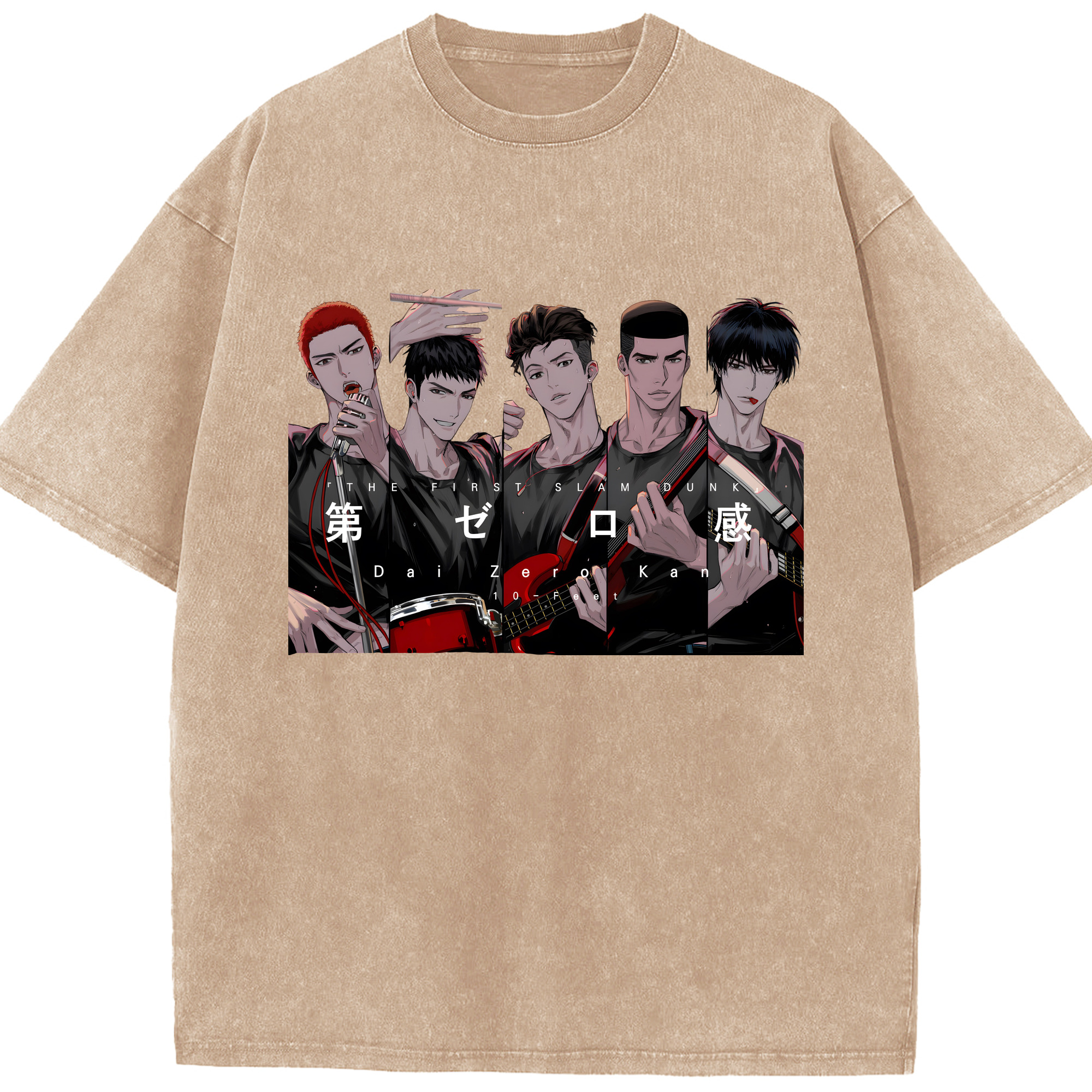 （画像用） SLAM DUNK／スラムダンク 綿100% ヴィンテージ風 半袖Tシャツ（フロントプリント）