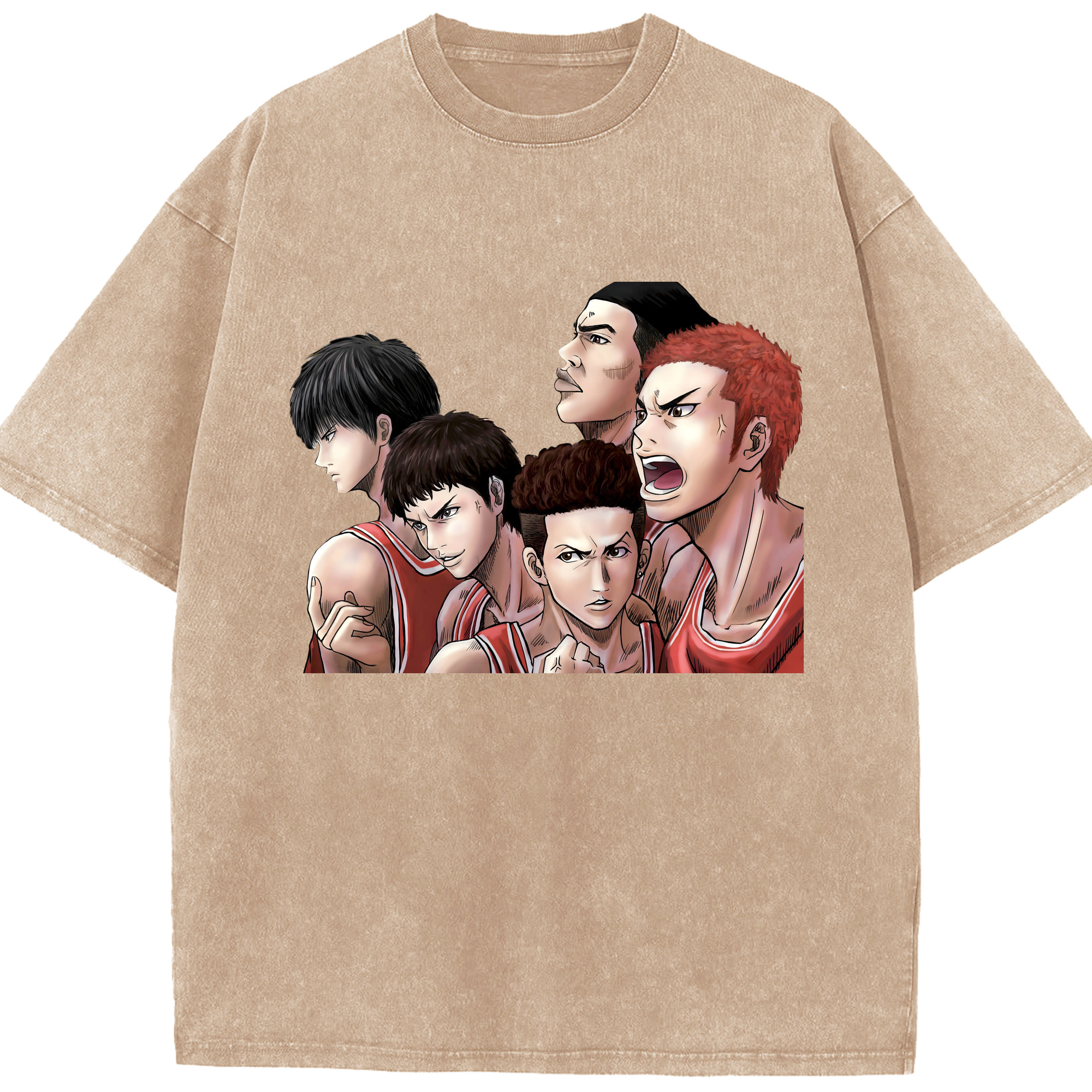 （画像用） SLAM DUNK／スラムダンク 綿100% ヴィンテージ風 半袖Tシャツ（フロントプリント）