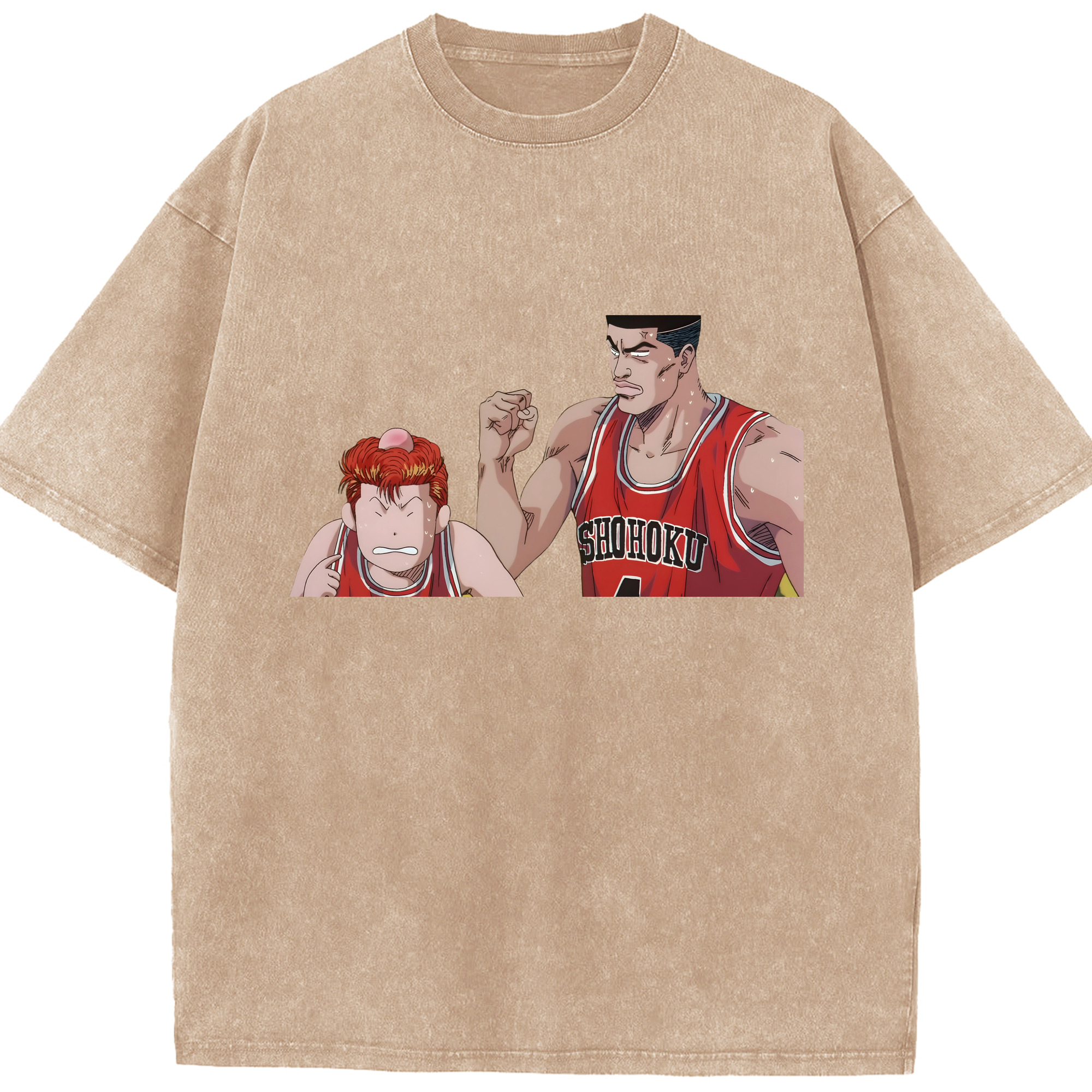 （画像用） SLAM DUNK／スラムダンク 綿100% ヴィンテージ風 半袖Tシャツ（フロントプリント）