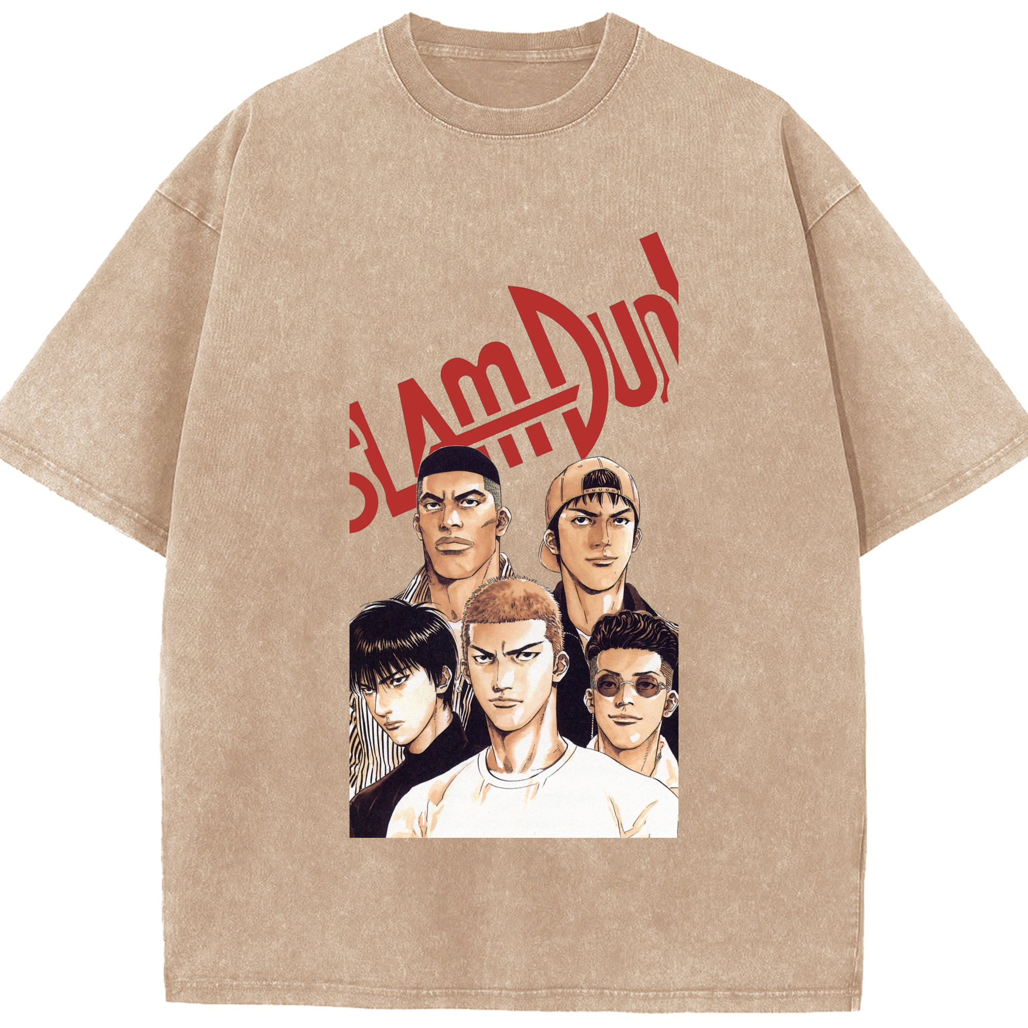（画像用） SLAM DUNK／スラムダンク 綿100% ヴィンテージ風 半袖Tシャツ（フロントプリント）