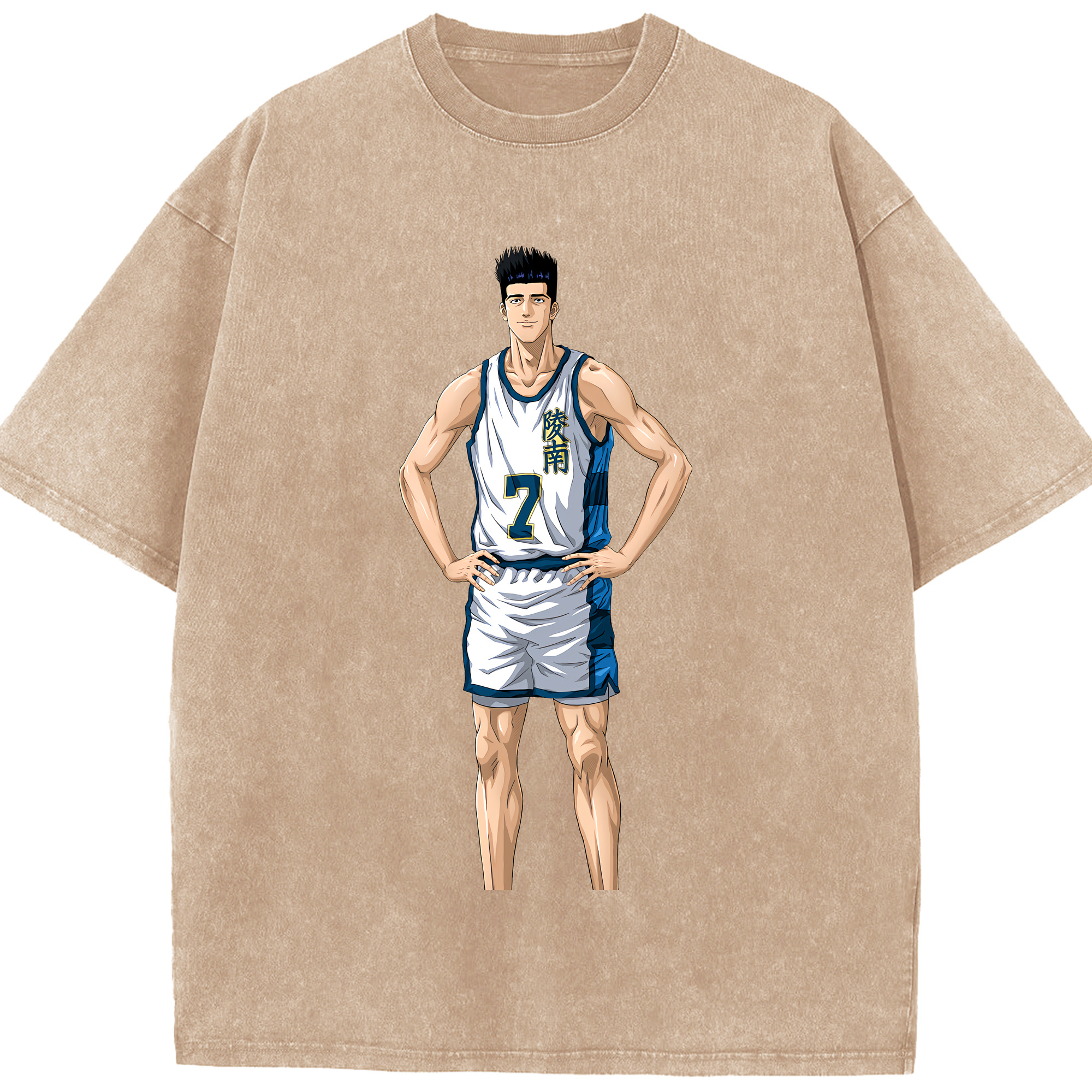（画像用） SLAM DUNK／スラムダンク 綿100% ヴィンテージ風 半袖Tシャツ（フロントプリント）
