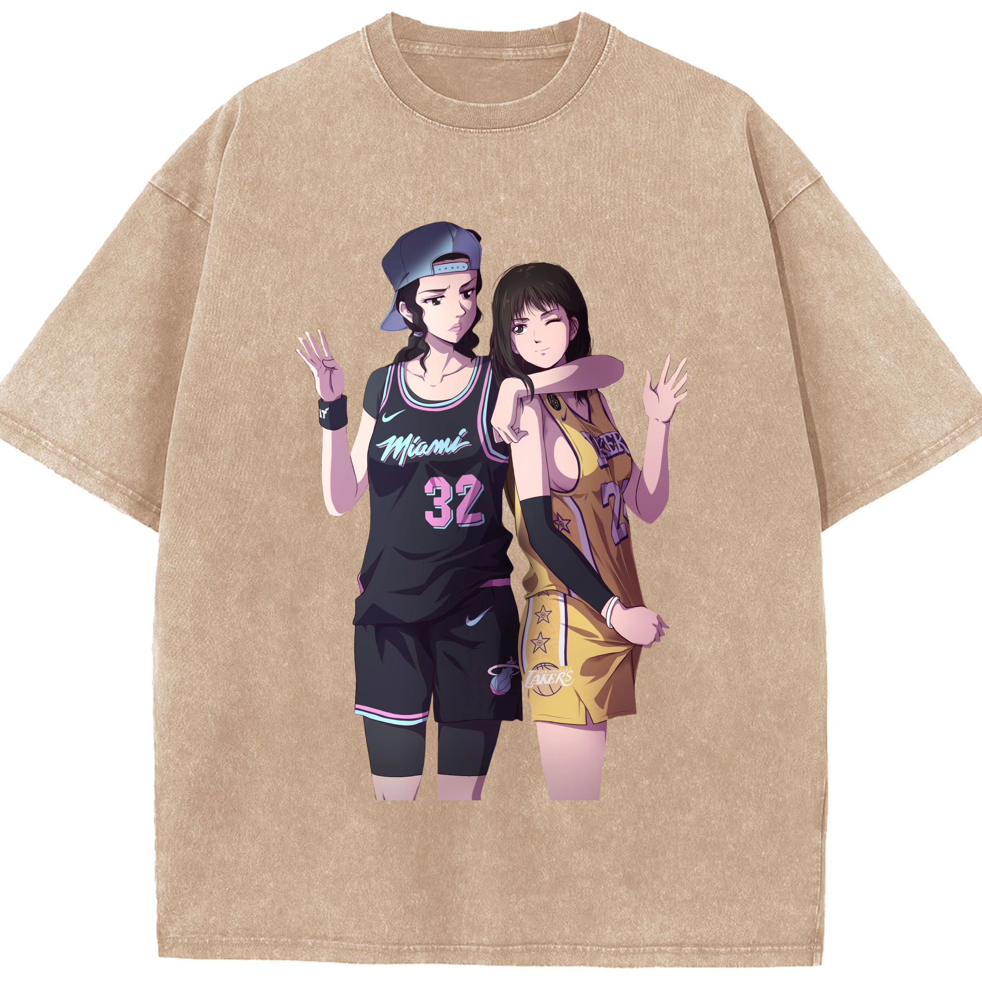 （画像用） SLAM DUNK／スラムダンク 綿100% ヴィンテージ風 半袖Tシャツ（フロントプリント）