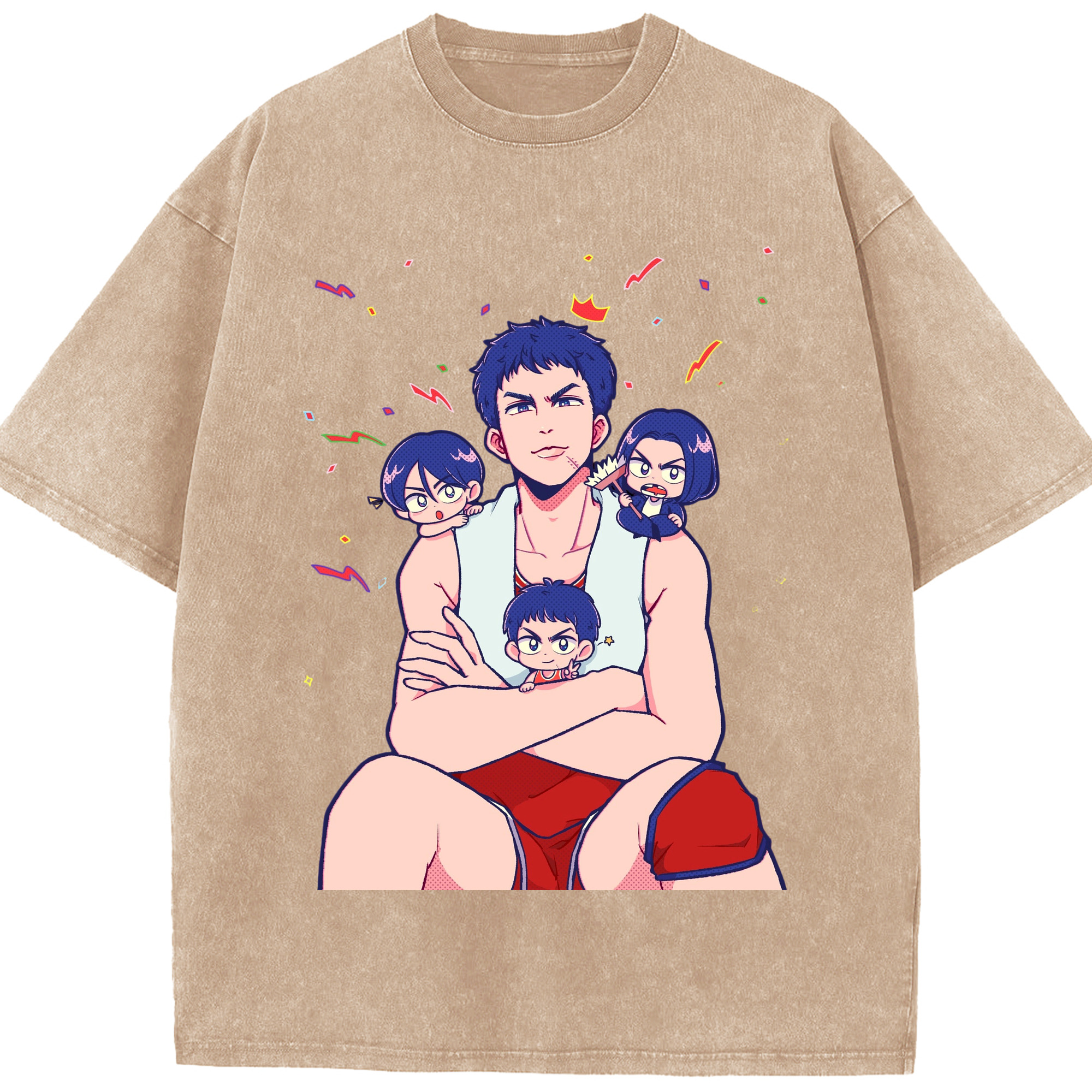 （画像用） SLAM DUNK／スラムダンク 綿100% ヴィンテージ風 半袖Tシャツ（フロントプリント）
