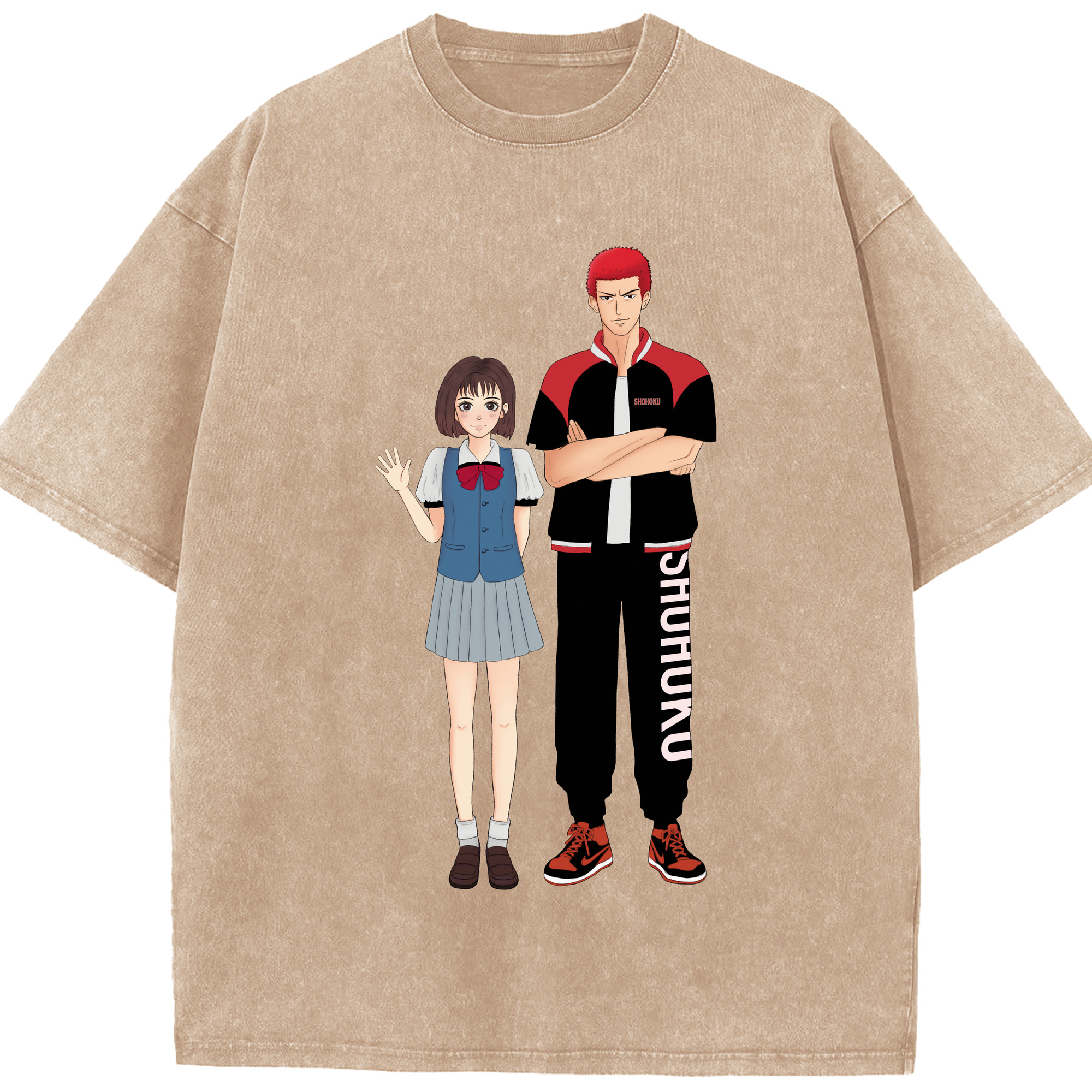 （画像用） SLAM DUNK／スラムダンク 綿100% ヴィンテージ風 半袖Tシャツ（フロントプリント）