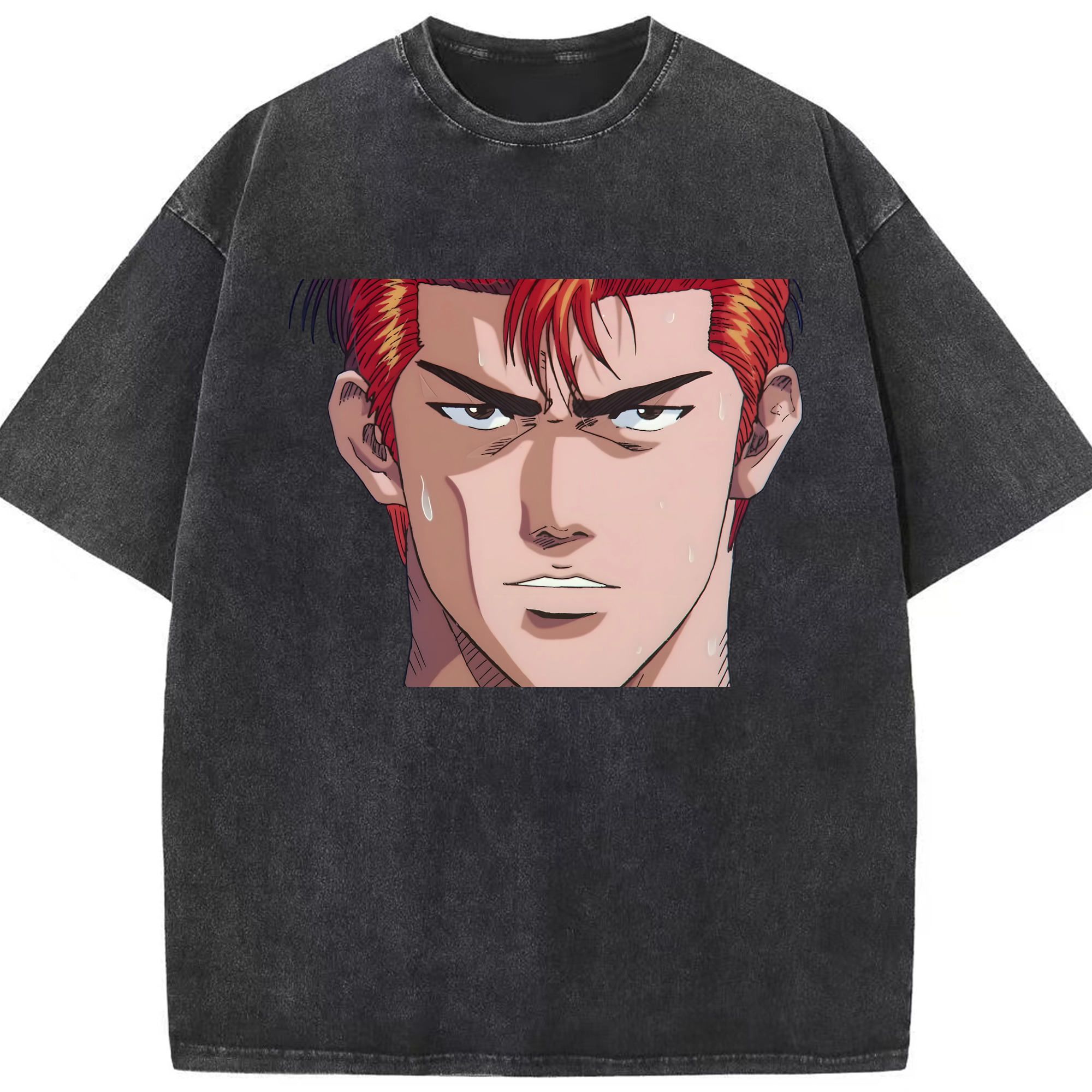 （画像用） SLAM DUNK／スラムダンク 綿100% ヴィンテージ風 半袖Tシャツ（フロントプリント）