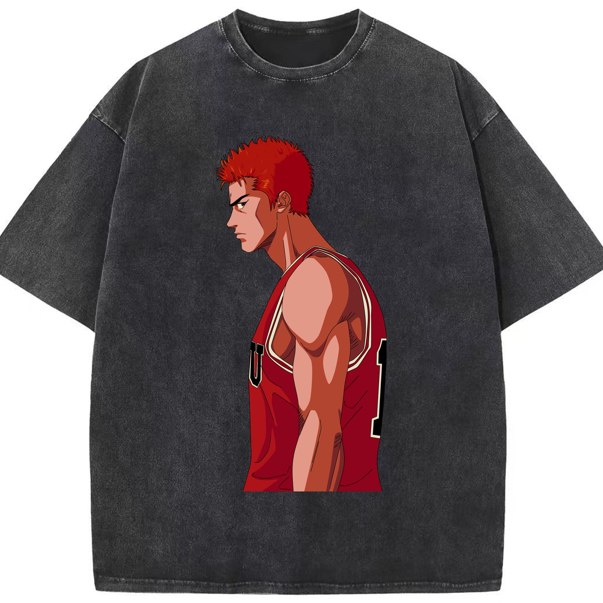 （画像用） SLAM DUNK／スラムダンク 綿100% ヴィンテージ風 半袖Tシャツ（フロントプリント）