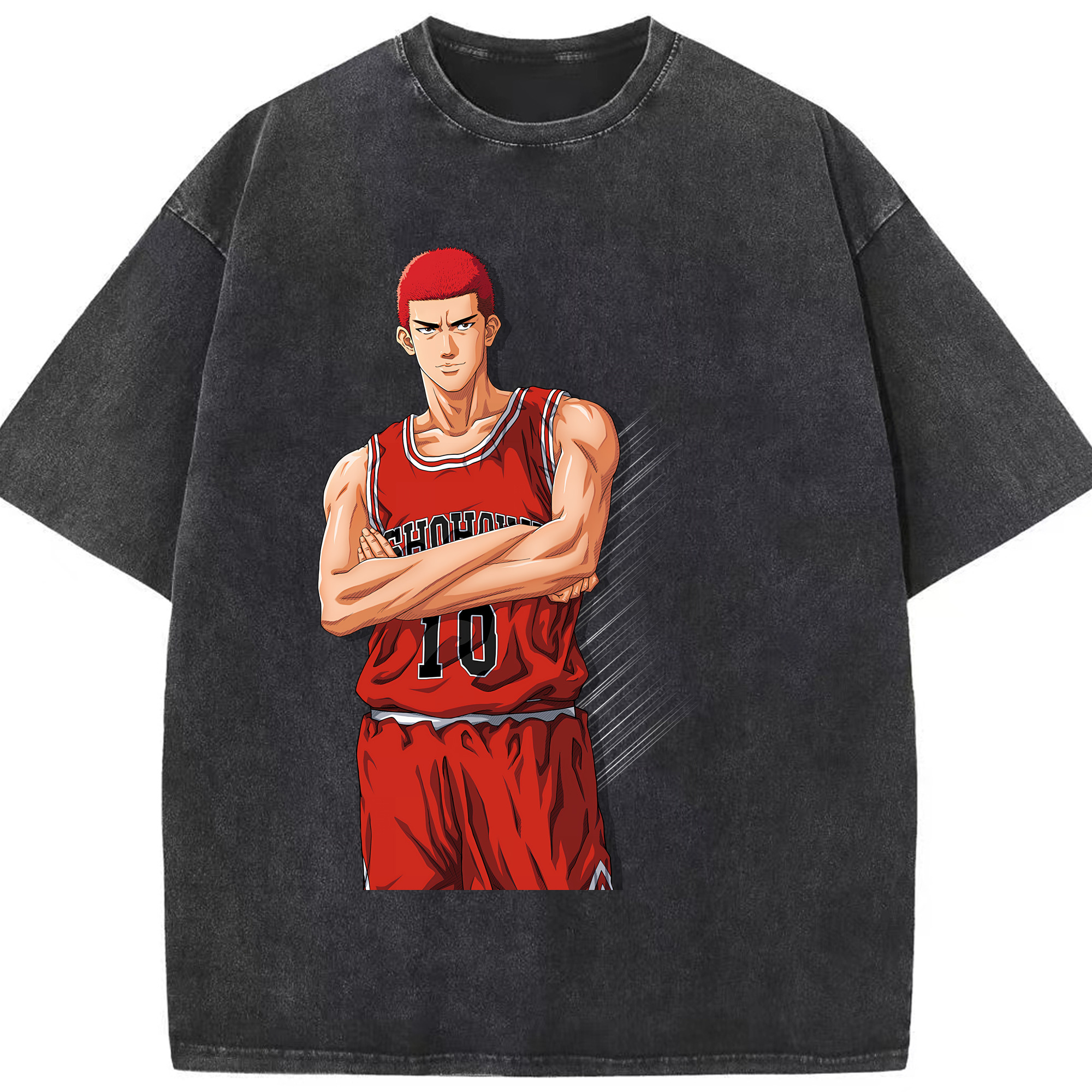 （画像用） SLAM DUNK／スラムダンク 綿100% ヴィンテージ風 半袖Tシャツ（フロントプリント）