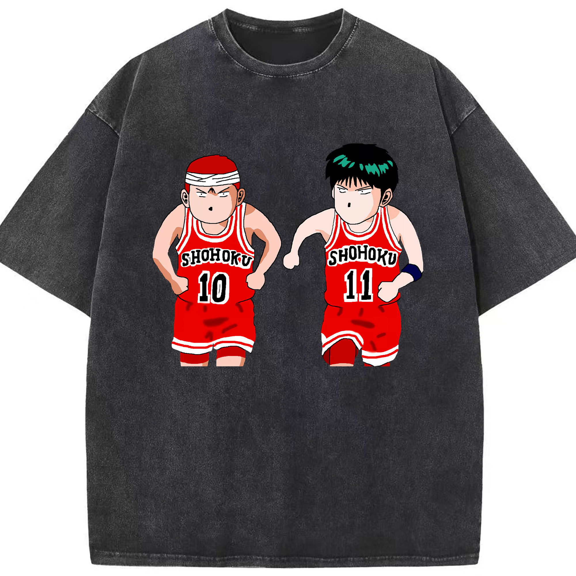 （画像用） SLAM DUNK／スラムダンク 綿100% ヴィンテージ風 半袖Tシャツ（フロントプリント）