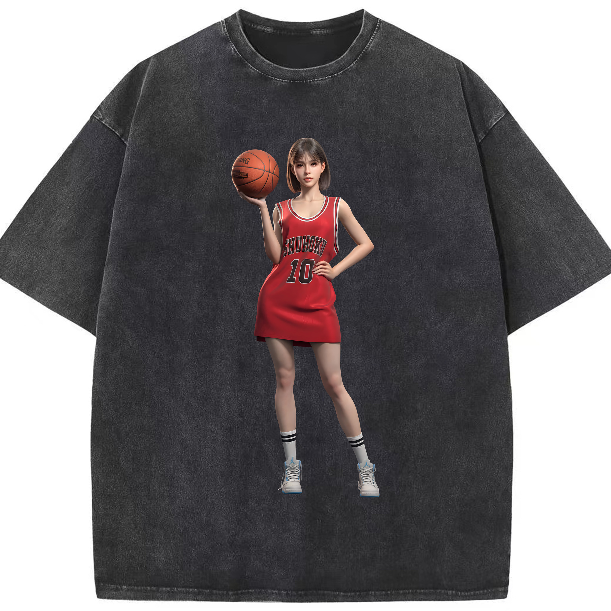 （画像用） SLAM DUNK／スラムダンク 綿100% ヴィンテージ風 半袖Tシャツ（フロントプリント）