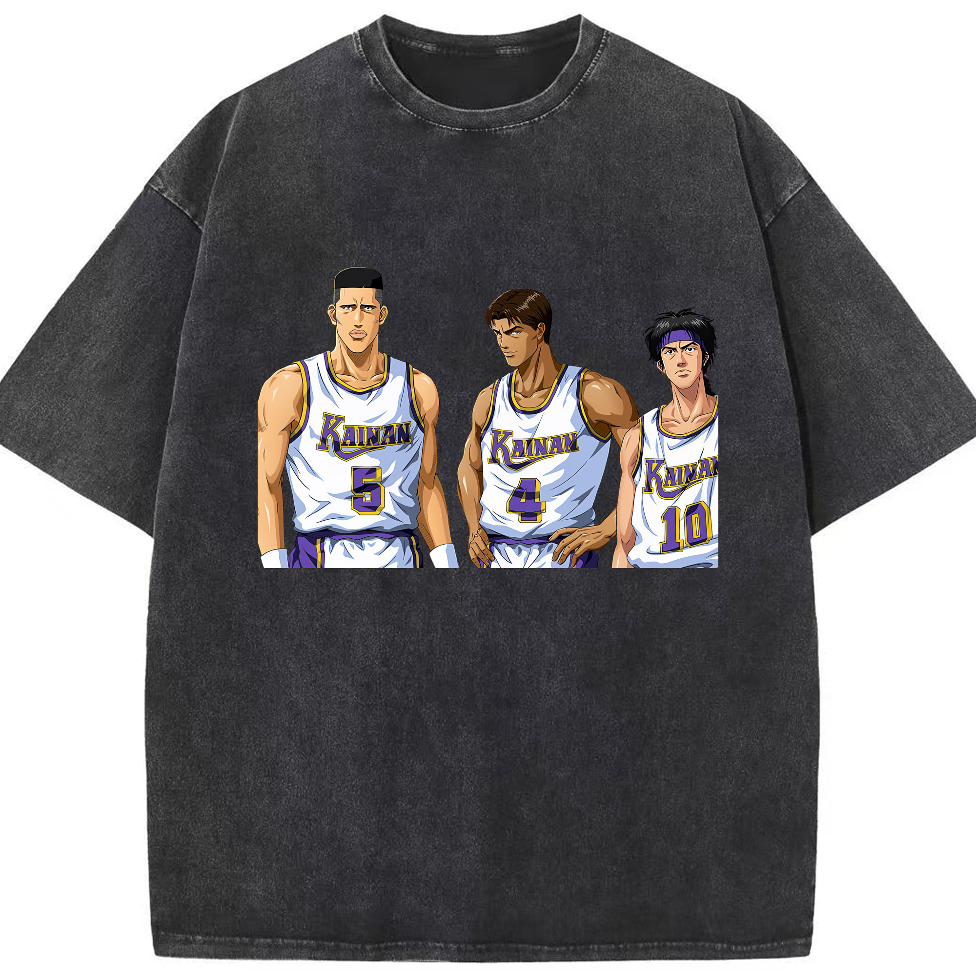 （画像用） SLAM DUNK／スラムダンク 綿100% ヴィンテージ風 半袖Tシャツ（フロントプリント）