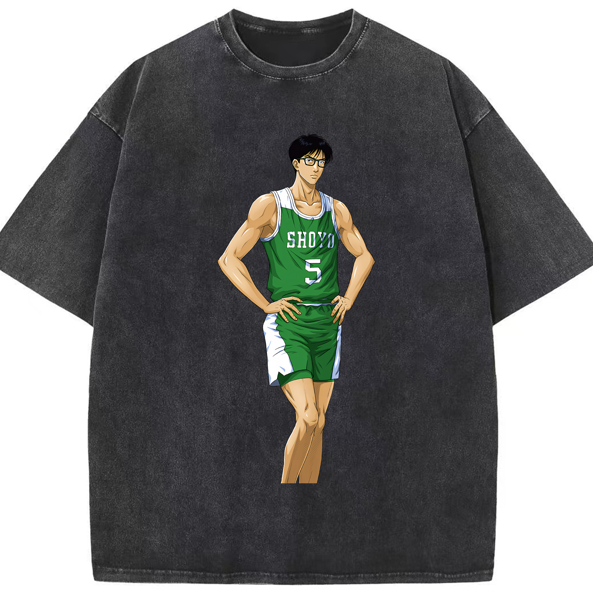 （画像用） SLAM DUNK／スラムダンク 綿100% ヴィンテージ風 半袖Tシャツ（フロントプリント）