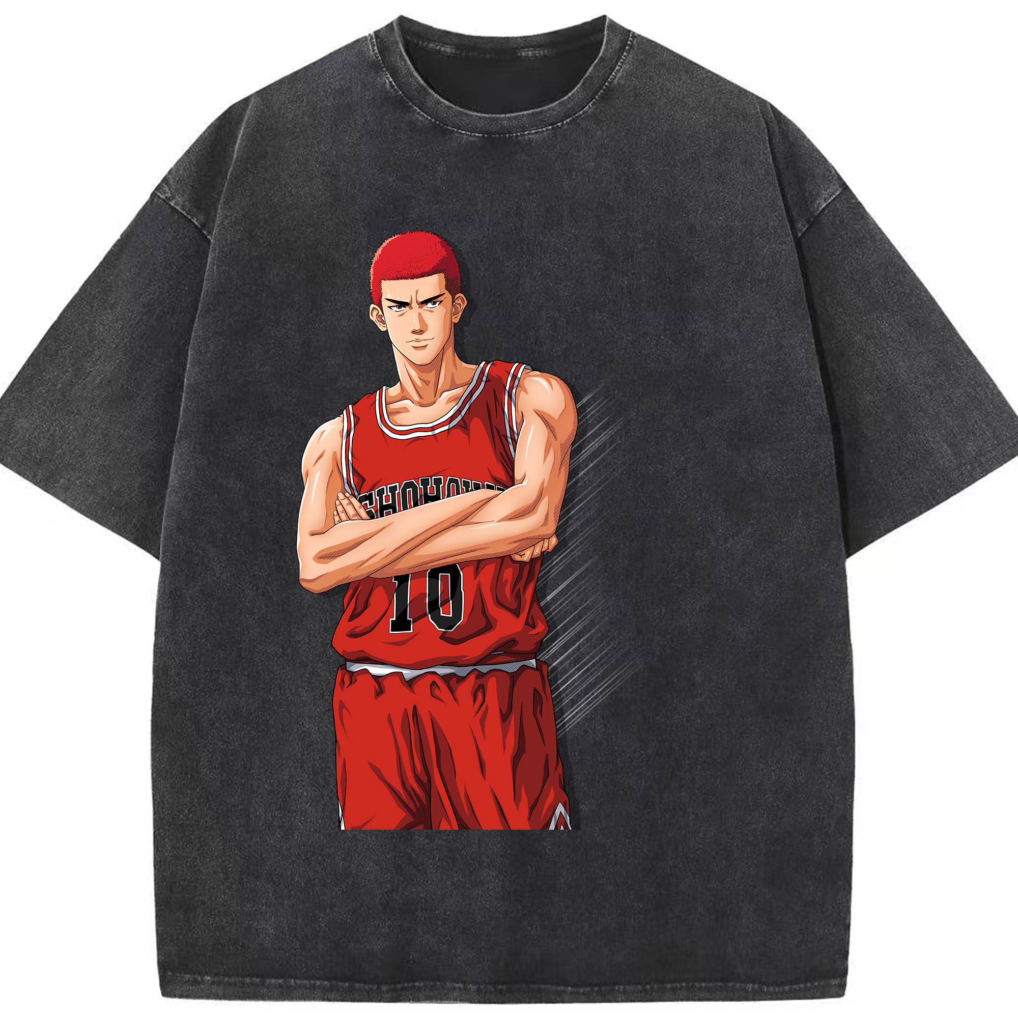 （画像用） SLAM DUNK／スラムダンク 綿100% ヴィンテージ風 半袖Tシャツ（フロントプリント）
