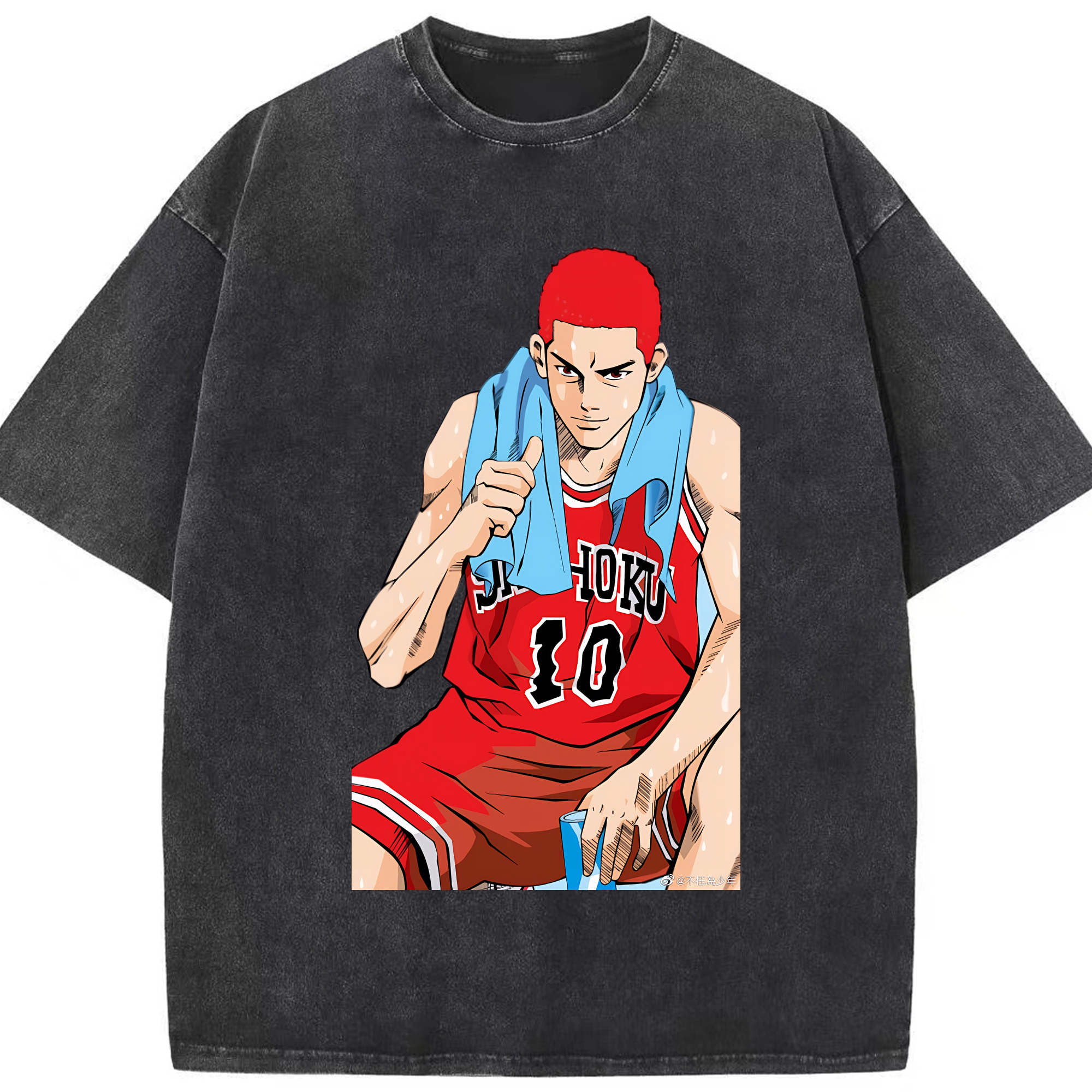 （画像用） SLAM DUNK／スラムダンク 綿100% ヴィンテージ風 半袖Tシャツ（フロントプリント）