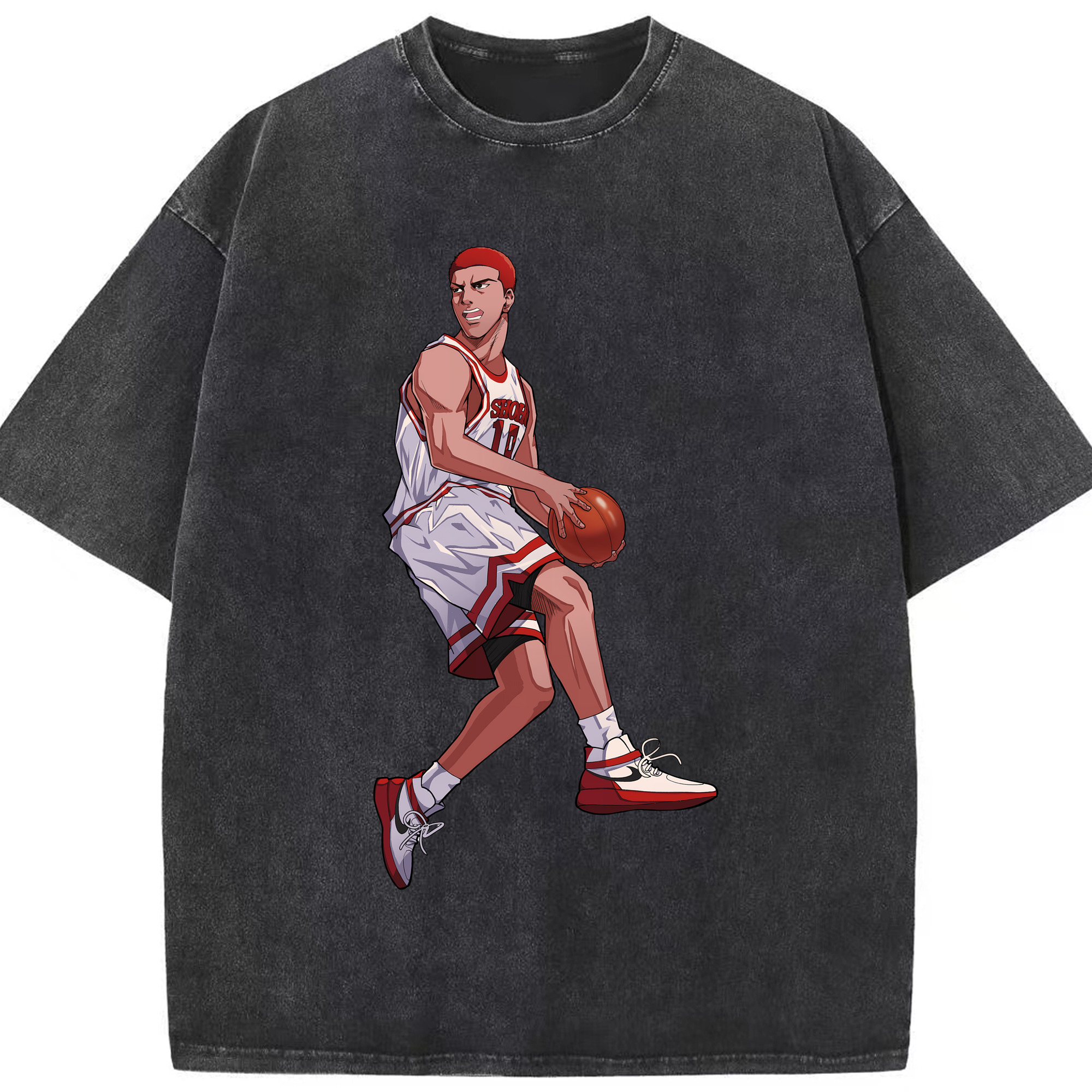 （画像用） SLAM DUNK／スラムダンク 綿100% ヴィンテージ風 半袖Tシャツ（フロントプリント）