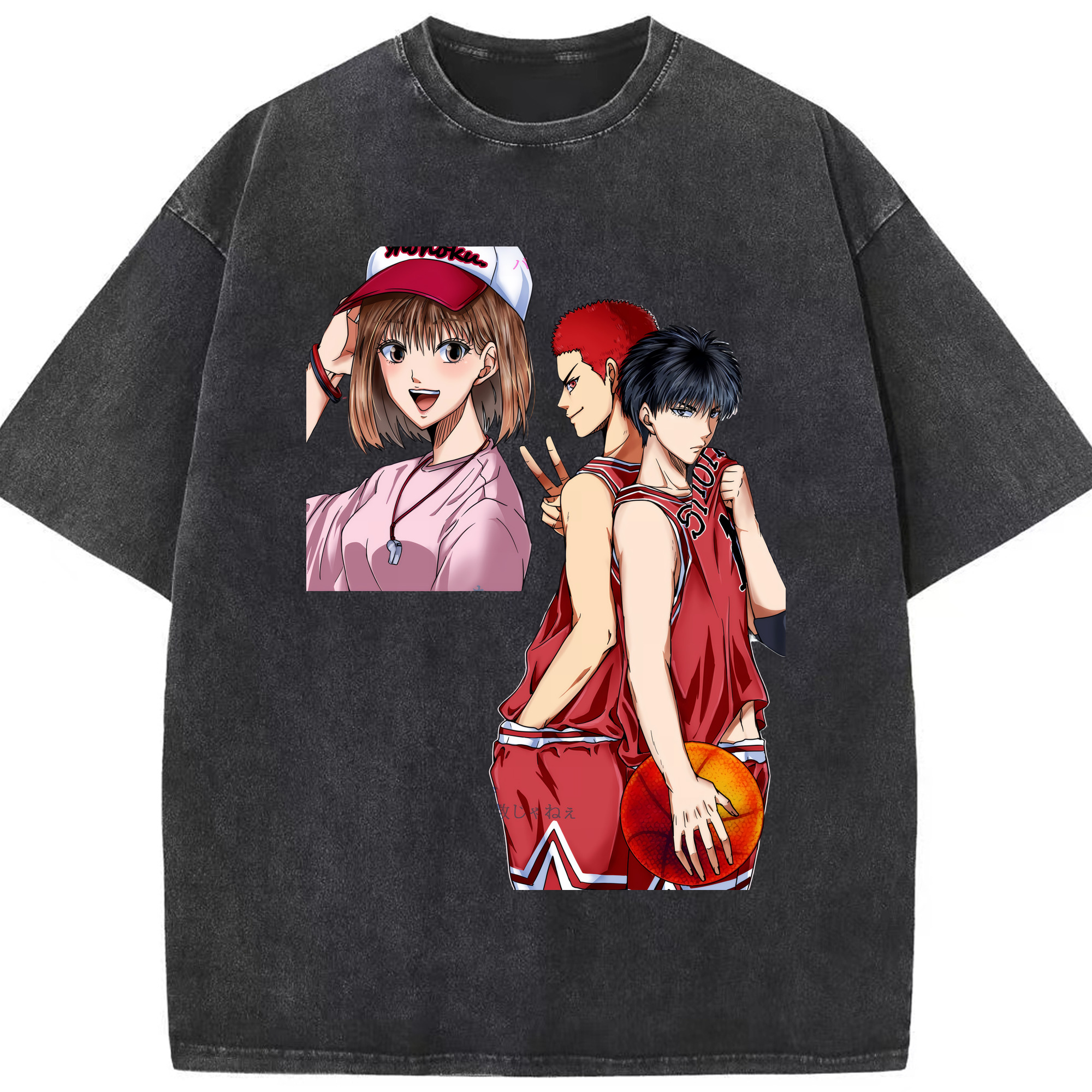 （画像用） SLAM DUNK／スラムダンク 綿100% ヴィンテージ風 半袖Tシャツ（フロントプリント）