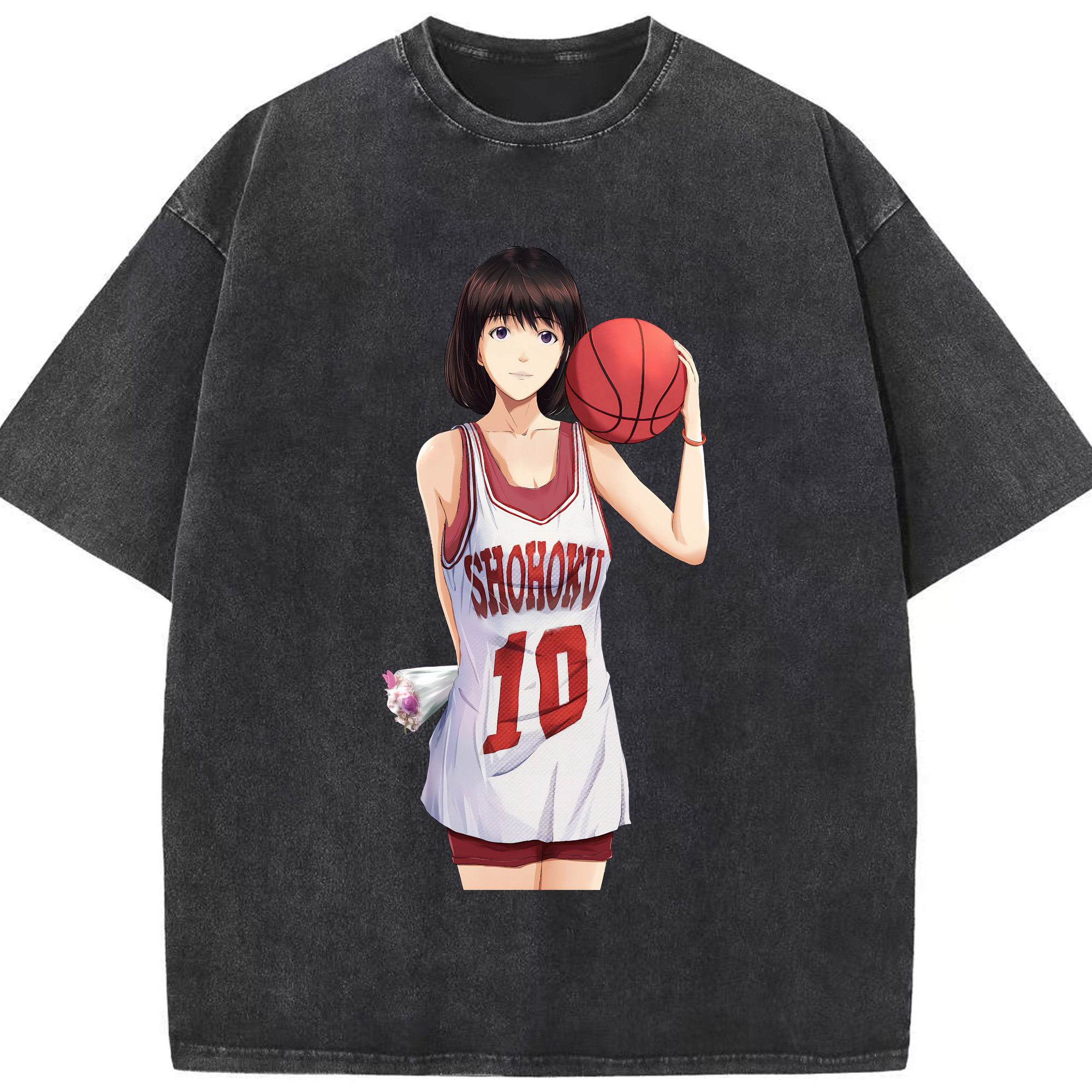 （画像用） SLAM DUNK／スラムダンク 綿100% ヴィンテージ風 半袖Tシャツ（フロントプリント）