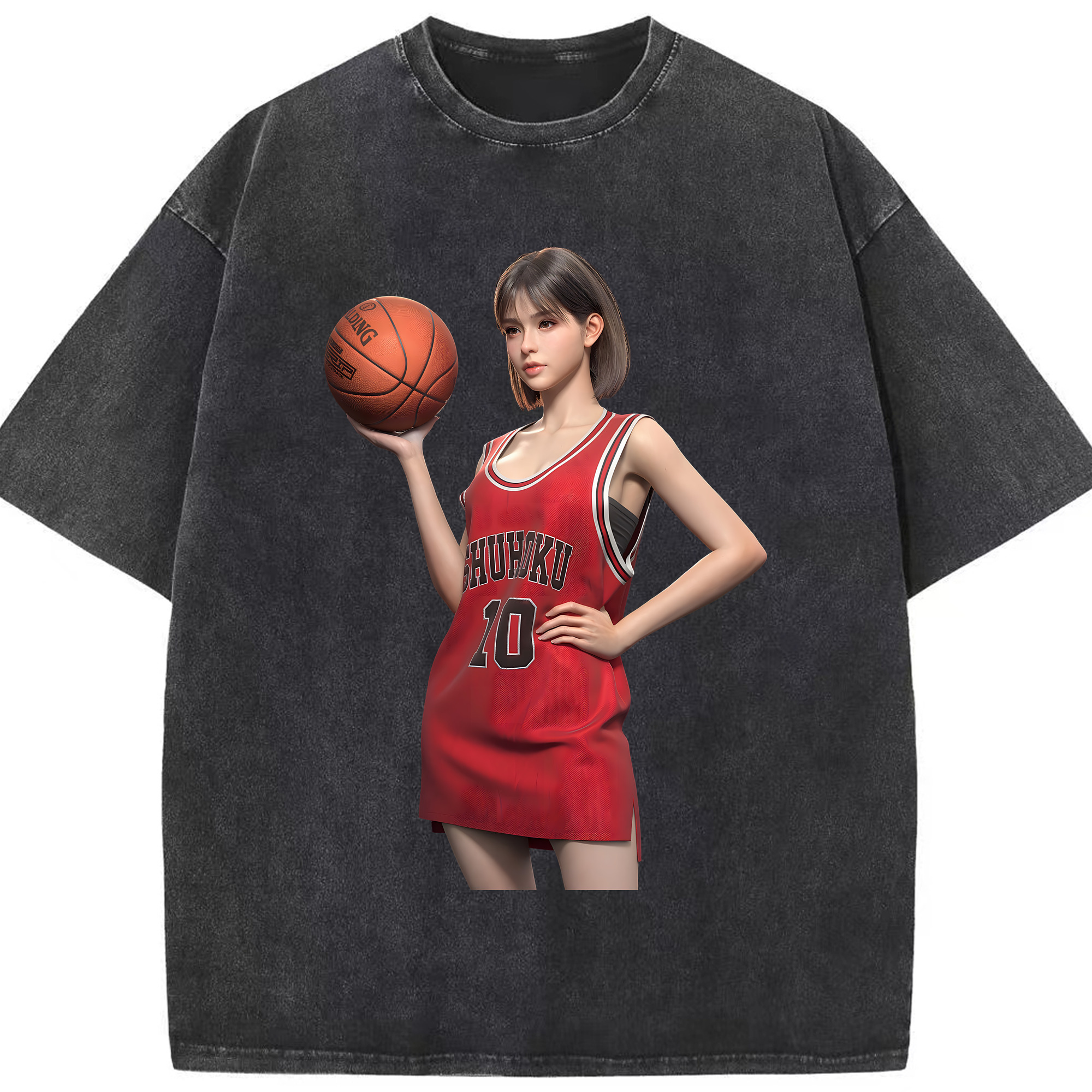（画像用） SLAM DUNK／スラムダンク 綿100% ヴィンテージ風 半袖Tシャツ（フロントプリント）