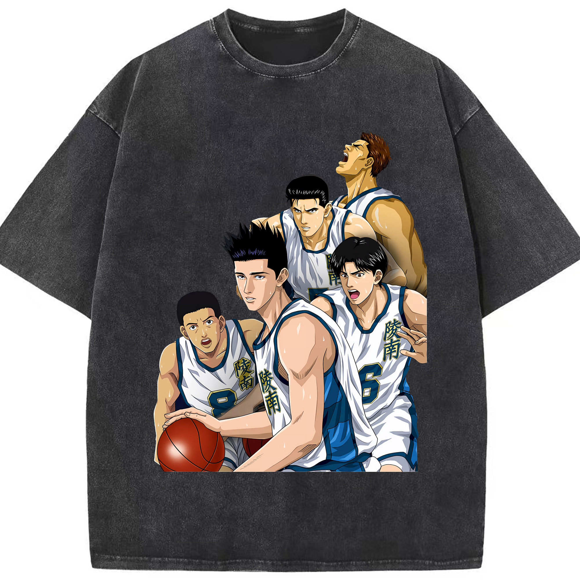 （画像用） SLAM DUNK／スラムダンク 綿100% ヴィンテージ風 半袖Tシャツ（フロントプリント）