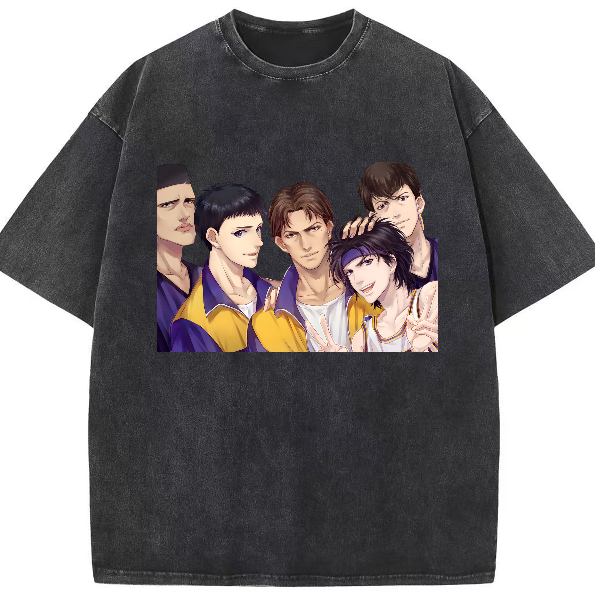 （画像用） SLAM DUNK／スラムダンク 綿100% ヴィンテージ風 半袖Tシャツ（フロントプリント）