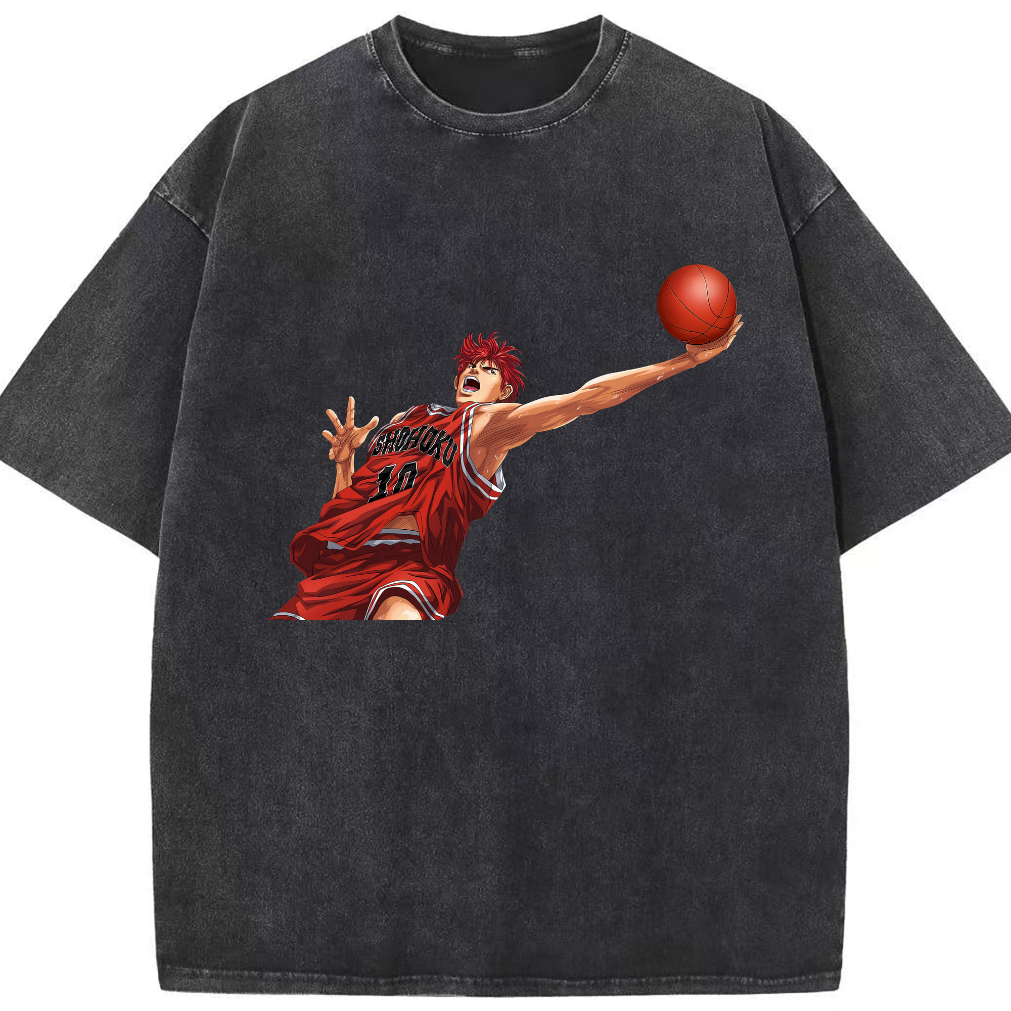 （画像用） SLAM DUNK／スラムダンク 綿100% ヴィンテージ風 半袖Tシャツ（フロントプリント）