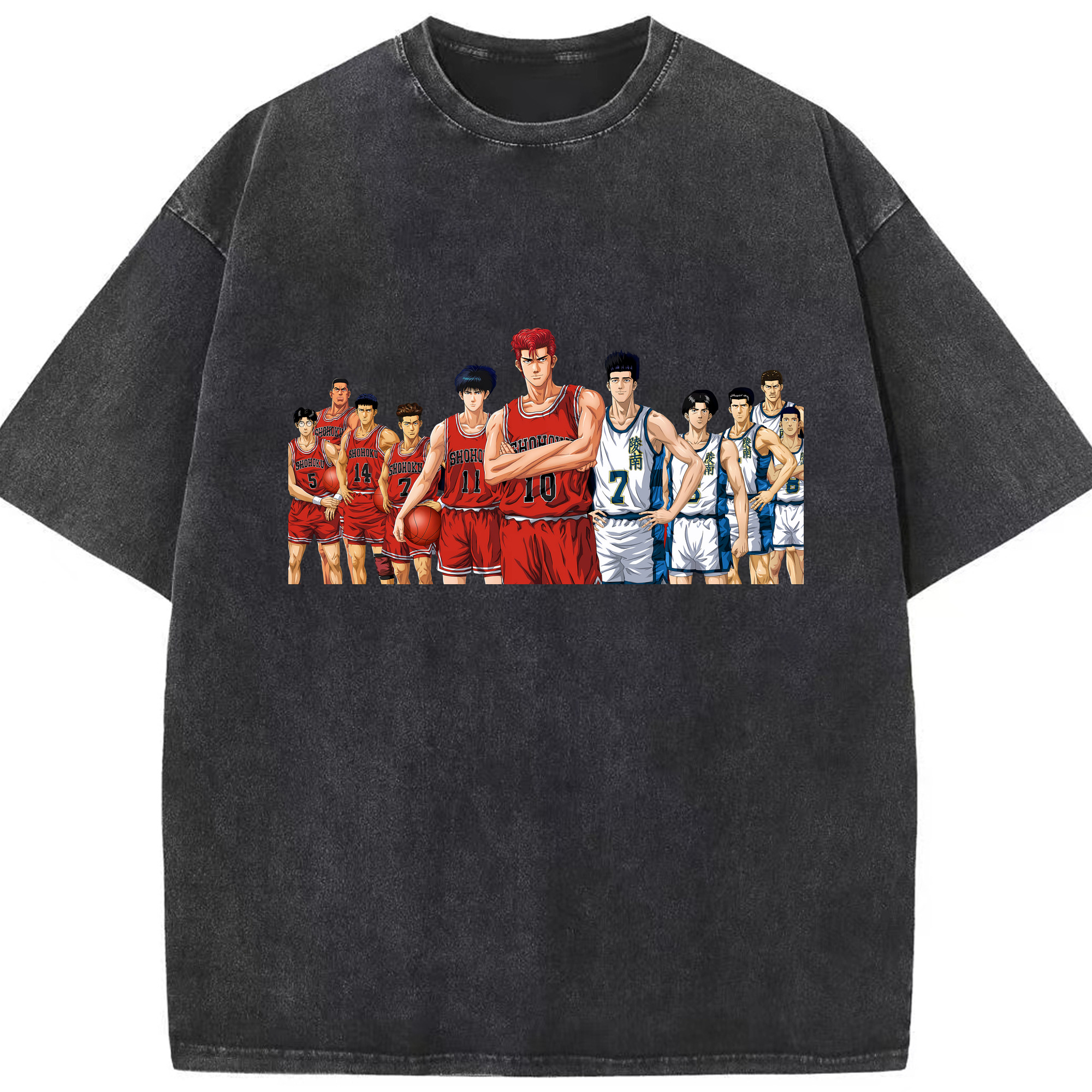 （画像用） SLAM DUNK／スラムダンク 綿100% ヴィンテージ風 半袖Tシャツ（フロントプリント）