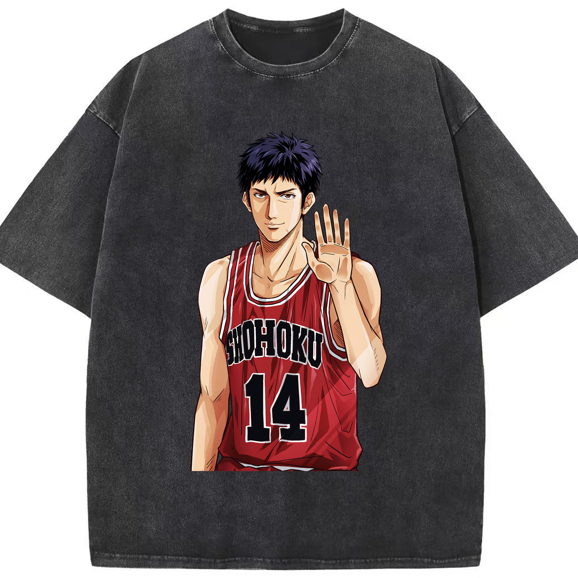 （画像用） SLAM DUNK／スラムダンク 綿100% ヴィンテージ風 半袖Tシャツ（フロントプリント）