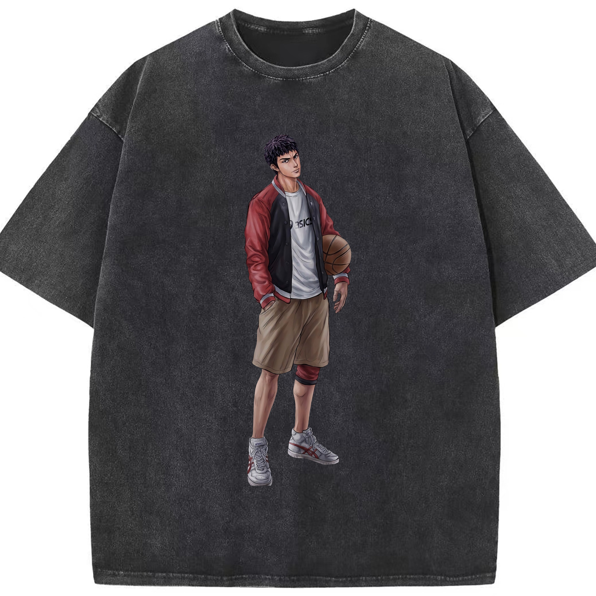 （画像用） SLAM DUNK／スラムダンク 綿100% ヴィンテージ風 半袖Tシャツ（フロントプリント）