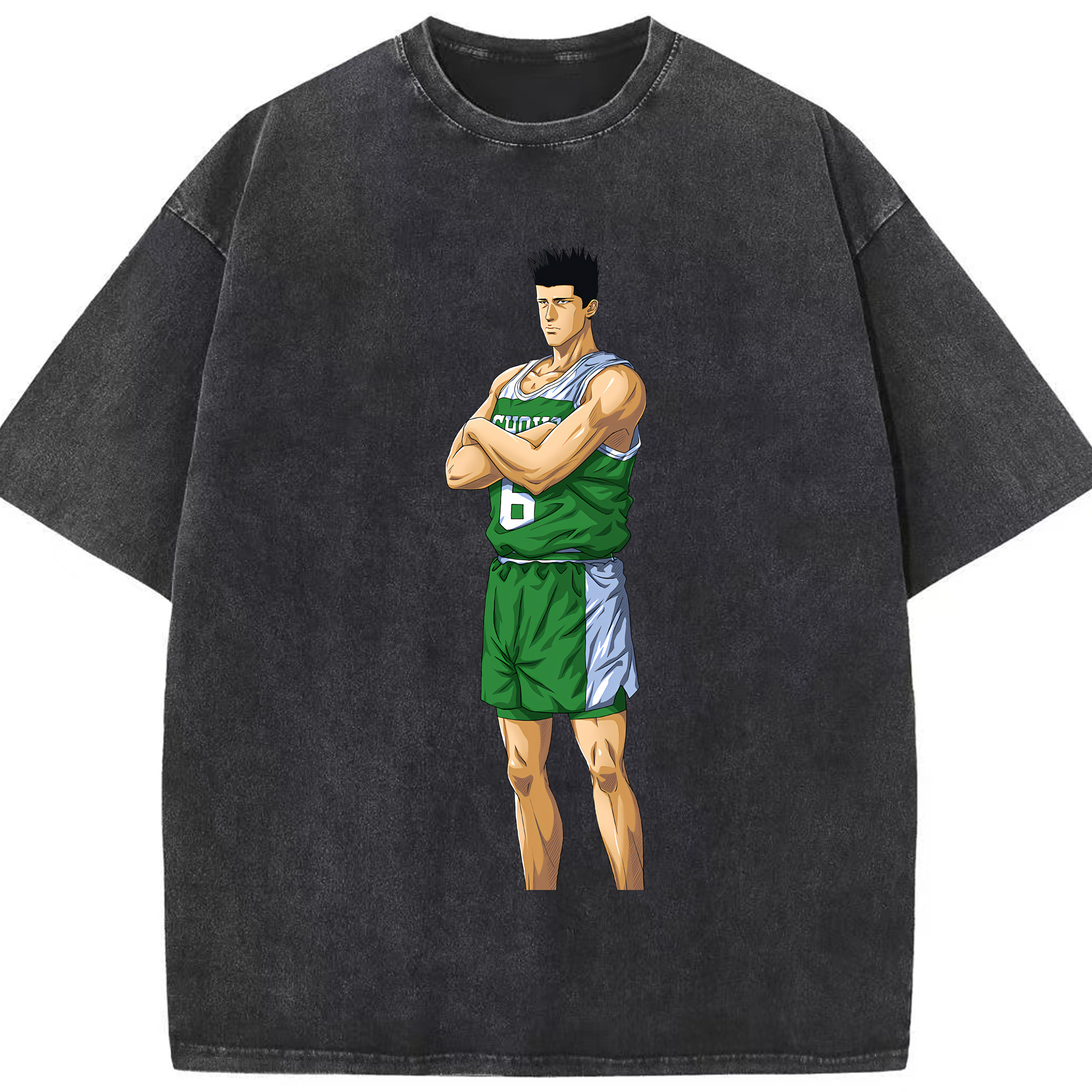 （画像用） SLAM DUNK／スラムダンク 綿100% ヴィンテージ風 半袖Tシャツ（フロントプリント）