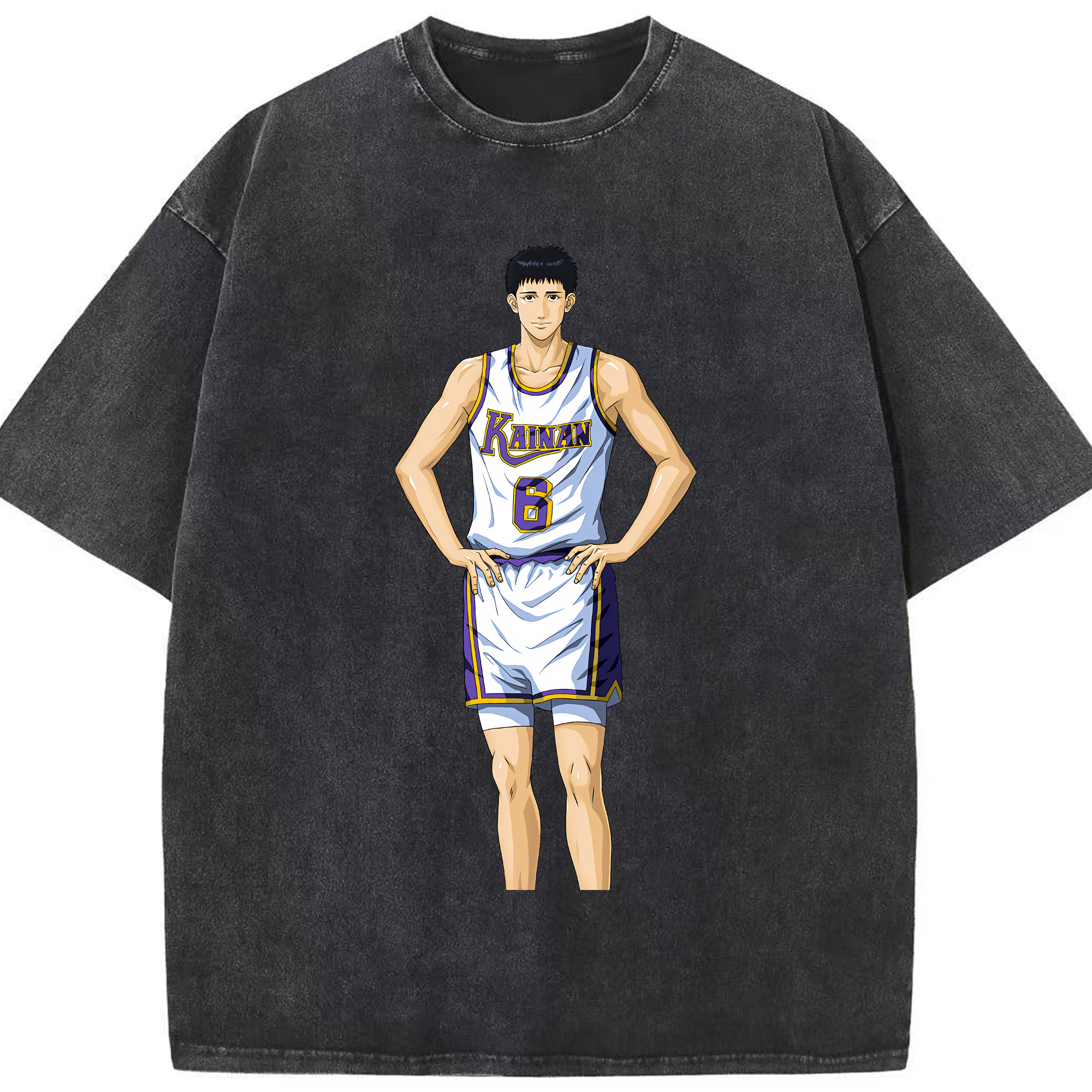 （画像用） SLAM DUNK／スラムダンク 綿100% ヴィンテージ風 半袖Tシャツ（フロントプリント）