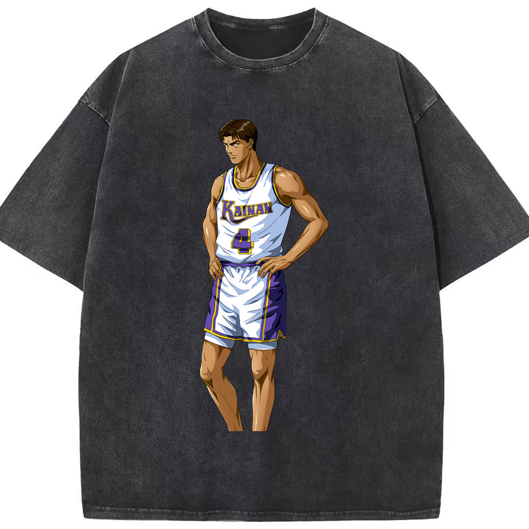 （画像用） SLAM DUNK／スラムダンク 綿100% ヴィンテージ風 半袖Tシャツ（フロントプリント）