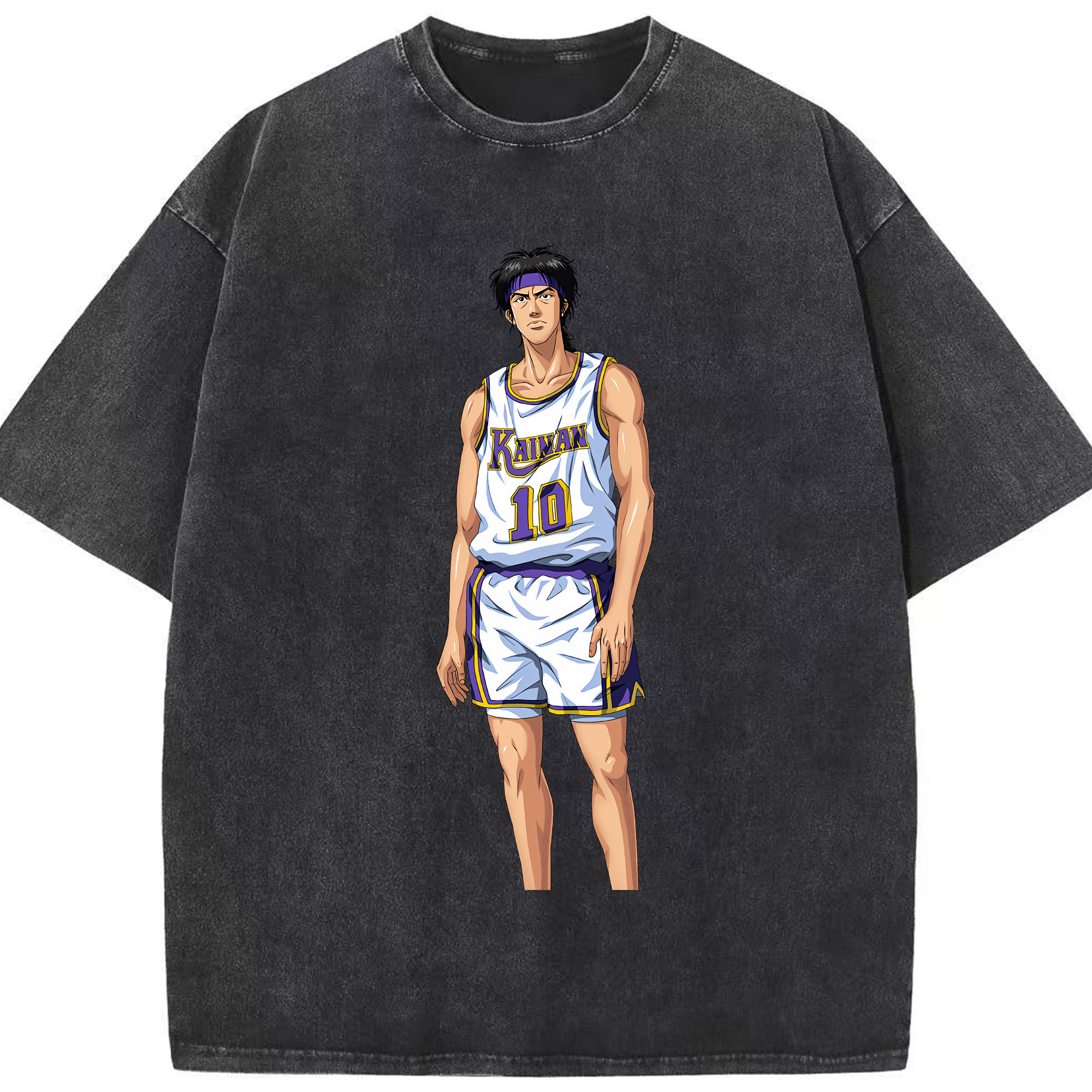 （画像用） SLAM DUNK／スラムダンク 綿100% ヴィンテージ風 半袖Tシャツ（フロントプリント）
