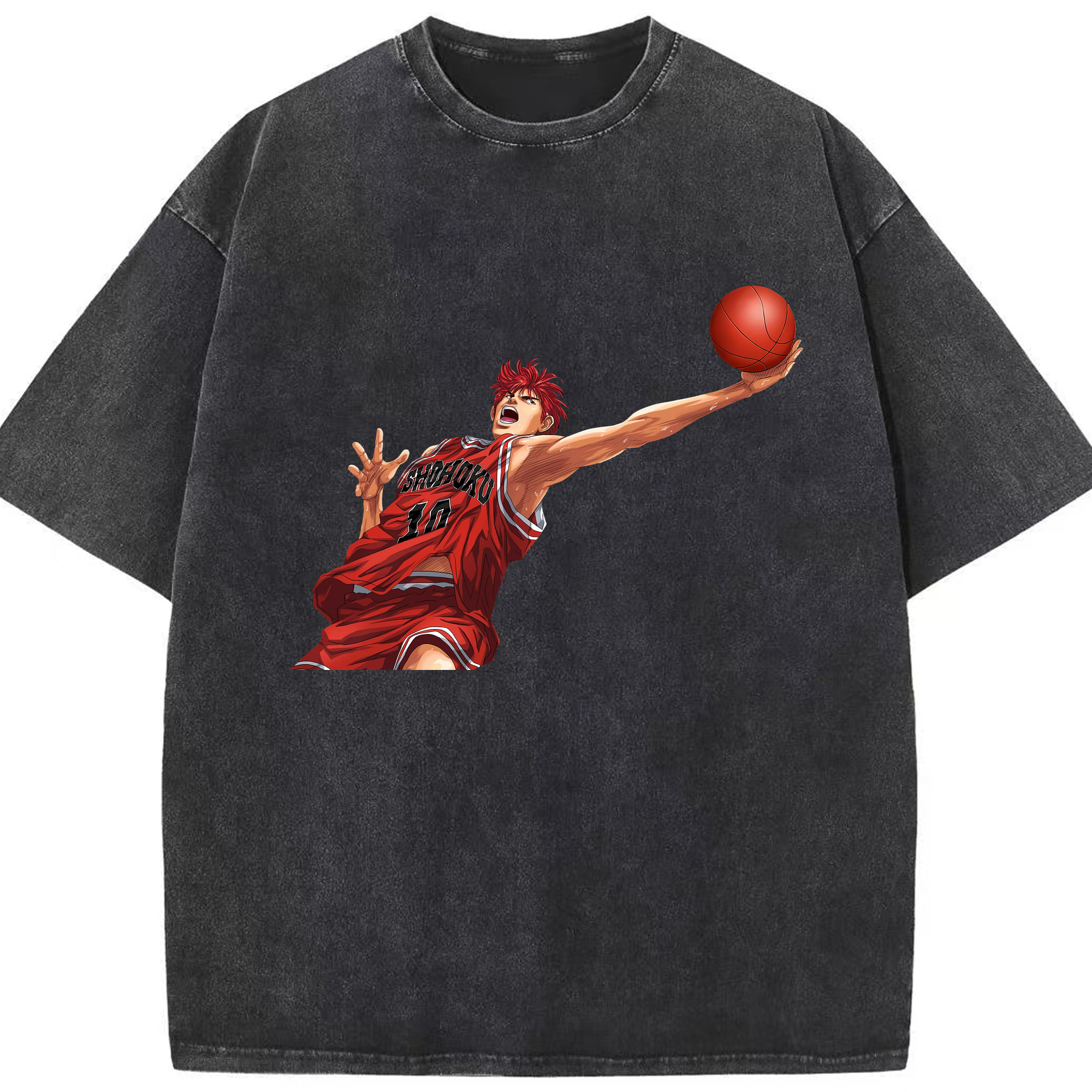 （画像用） SLAM DUNK／スラムダンク 綿100% ヴィンテージ風 半袖Tシャツ（フロントプリント）