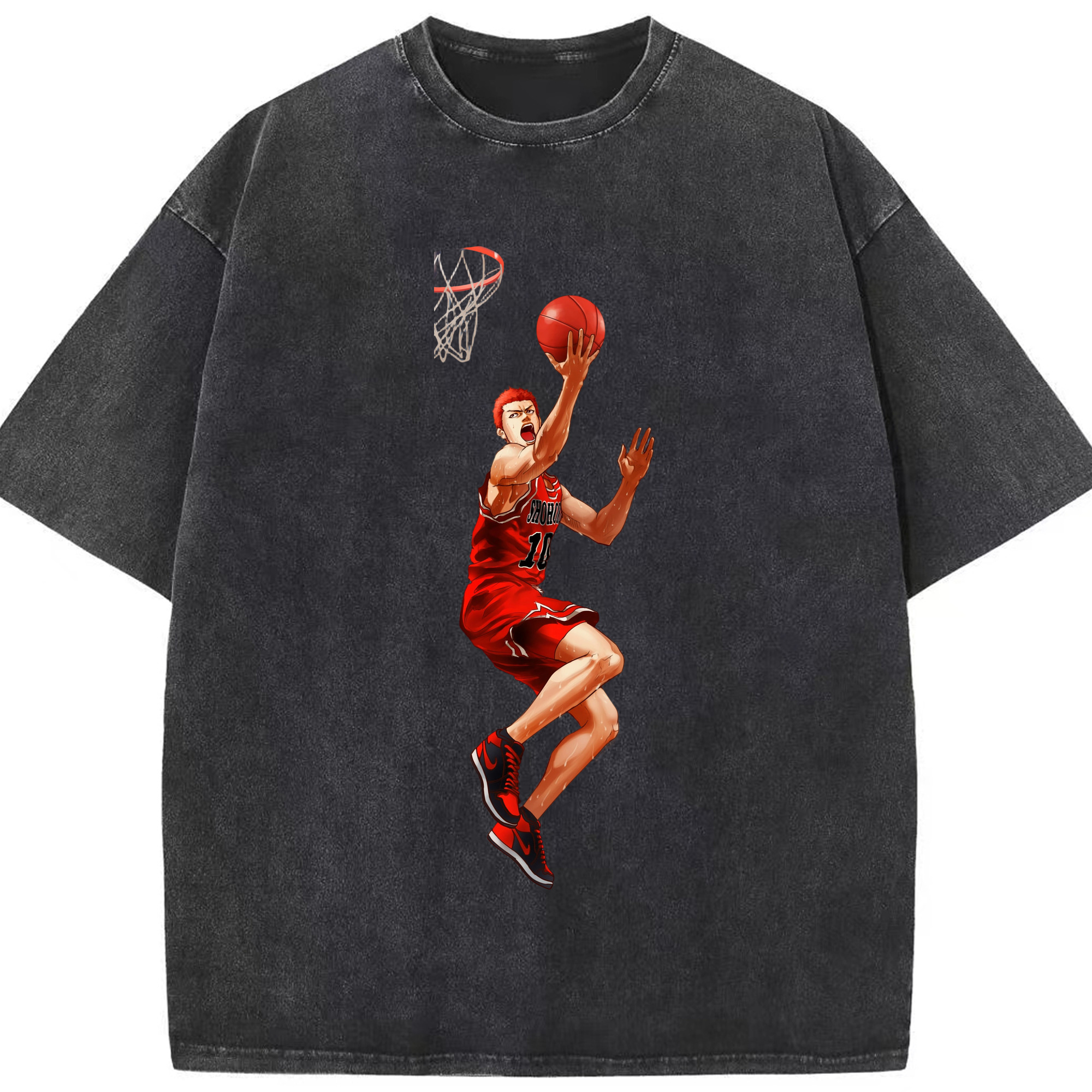 （画像用） SLAM DUNK／スラムダンク 綿100% ヴィンテージ風 半袖Tシャツ（フロントプリント）