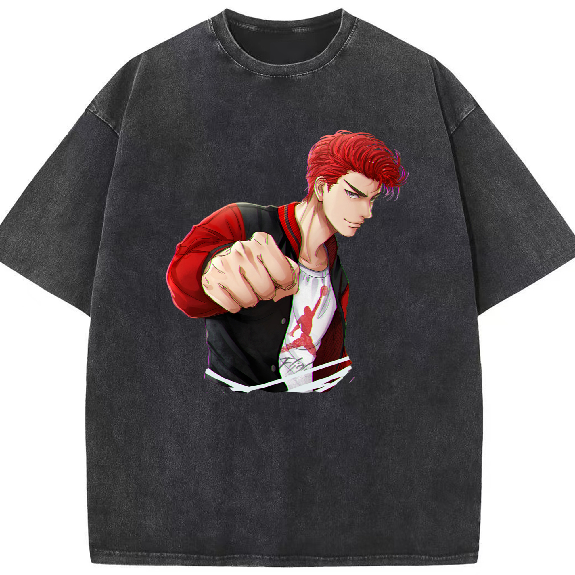 （画像用） SLAM DUNK／スラムダンク 綿100% ヴィンテージ風 半袖Tシャツ（フロントプリント）