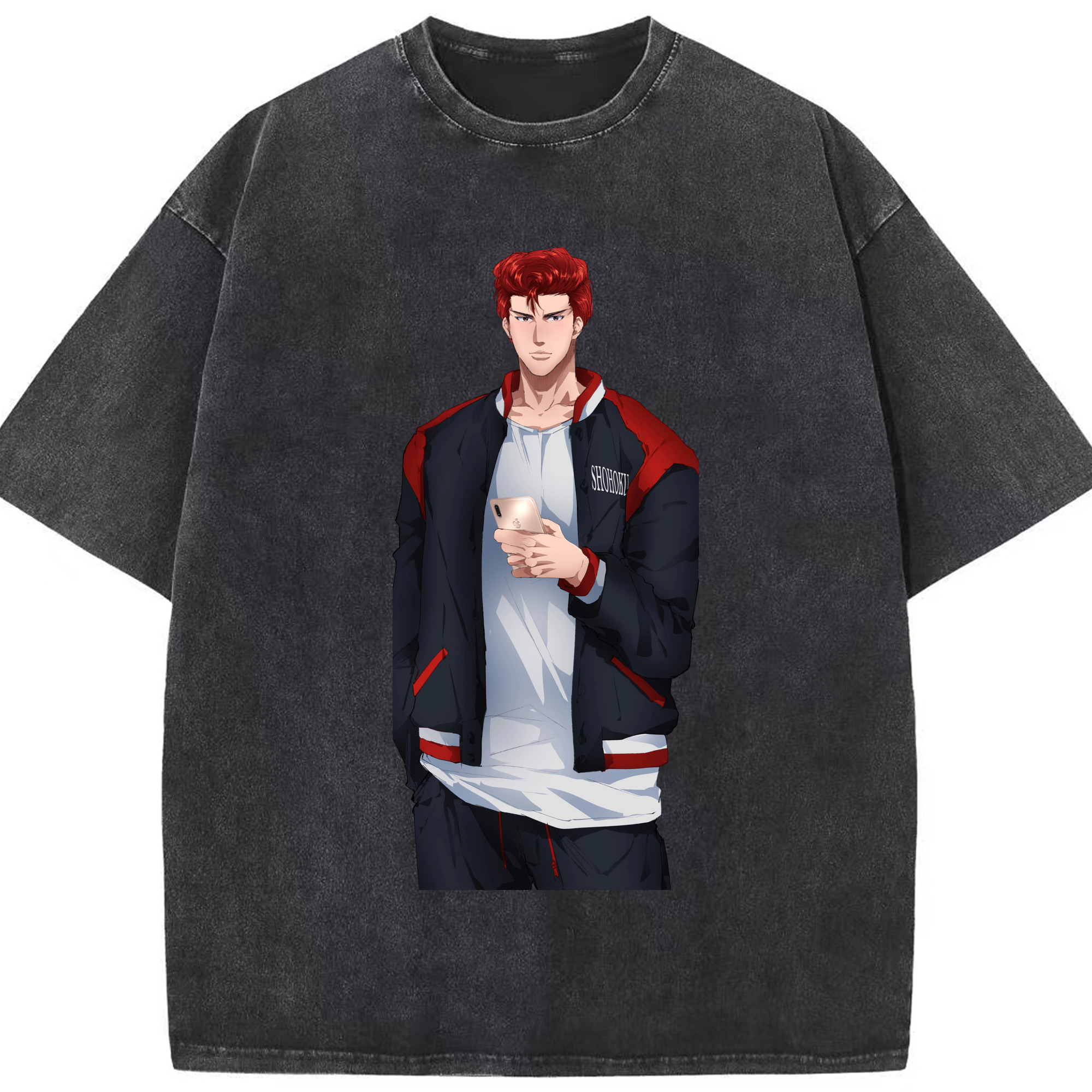 （画像用） SLAM DUNK／スラムダンク 綿100% ヴィンテージ風 半袖Tシャツ（フロントプリント）