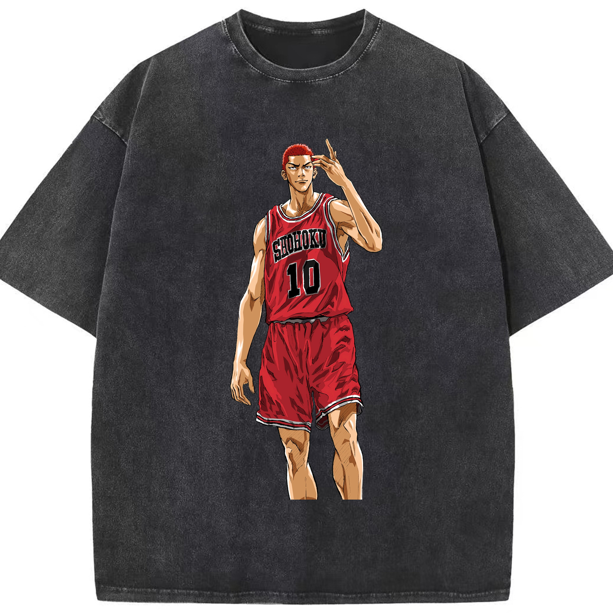 （画像用） SLAM DUNK／スラムダンク 綿100% ヴィンテージ風 半袖Tシャツ（フロントプリント）