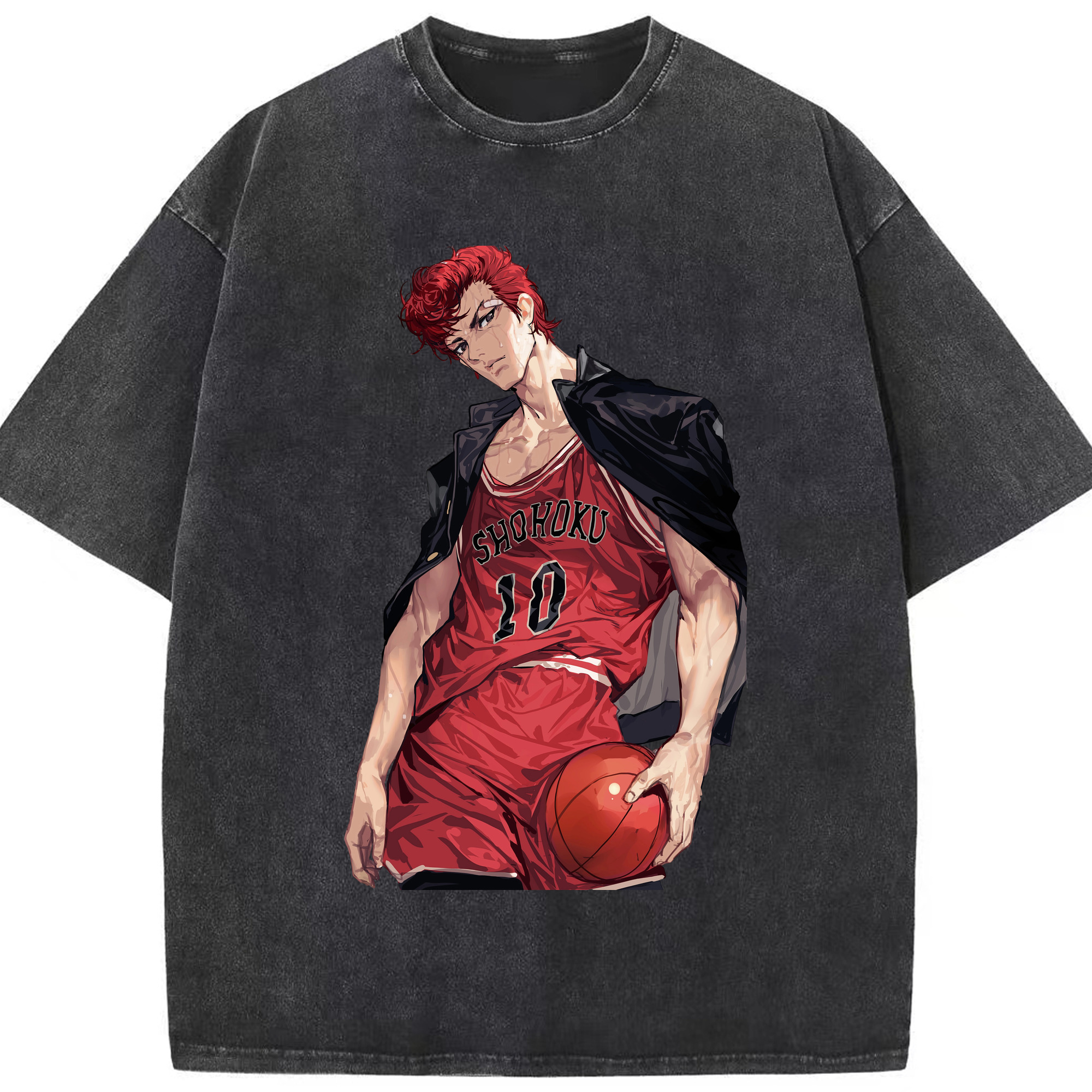 （画像用） SLAM DUNK／スラムダンク 綿100% ヴィンテージ風 半袖Tシャツ（フロントプリント）