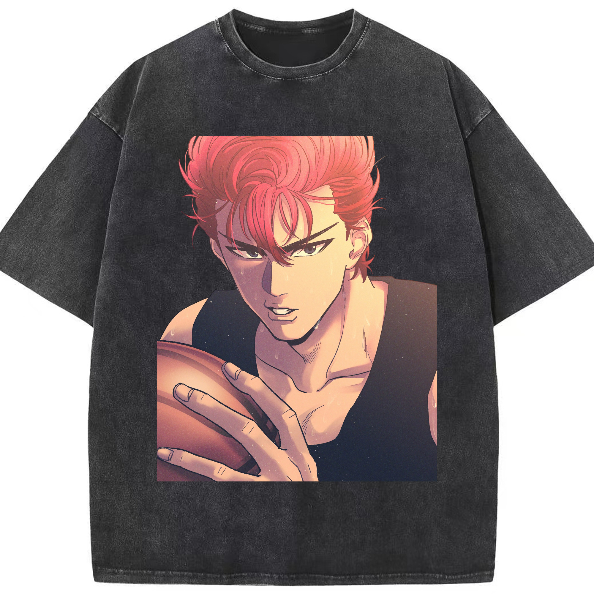 （画像用） SLAM DUNK／スラムダンク 綿100% ヴィンテージ風 半袖Tシャツ（フロントプリント）