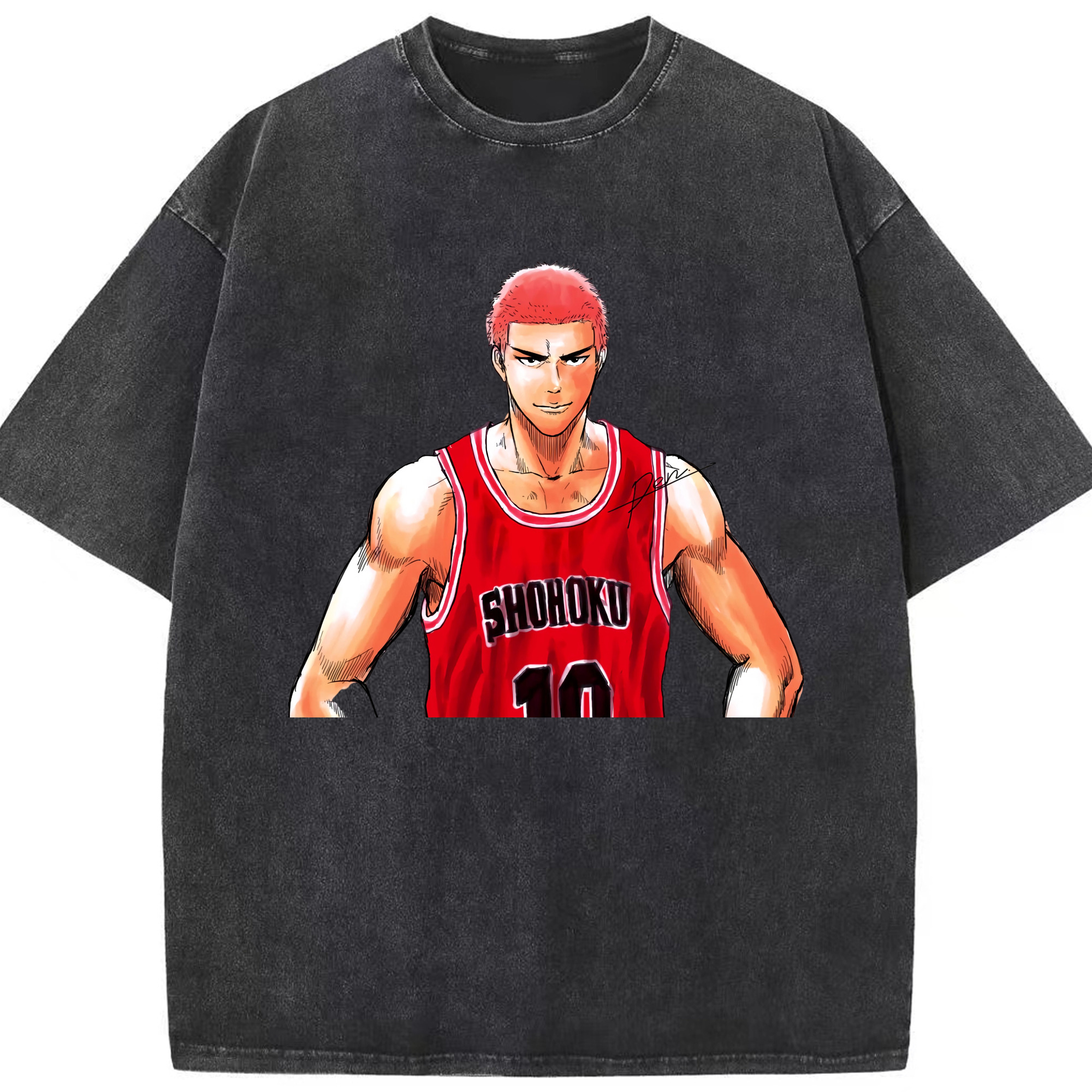 （画像用） SLAM DUNK／スラムダンク 綿100% ヴィンテージ風 半袖Tシャツ（フロントプリント）