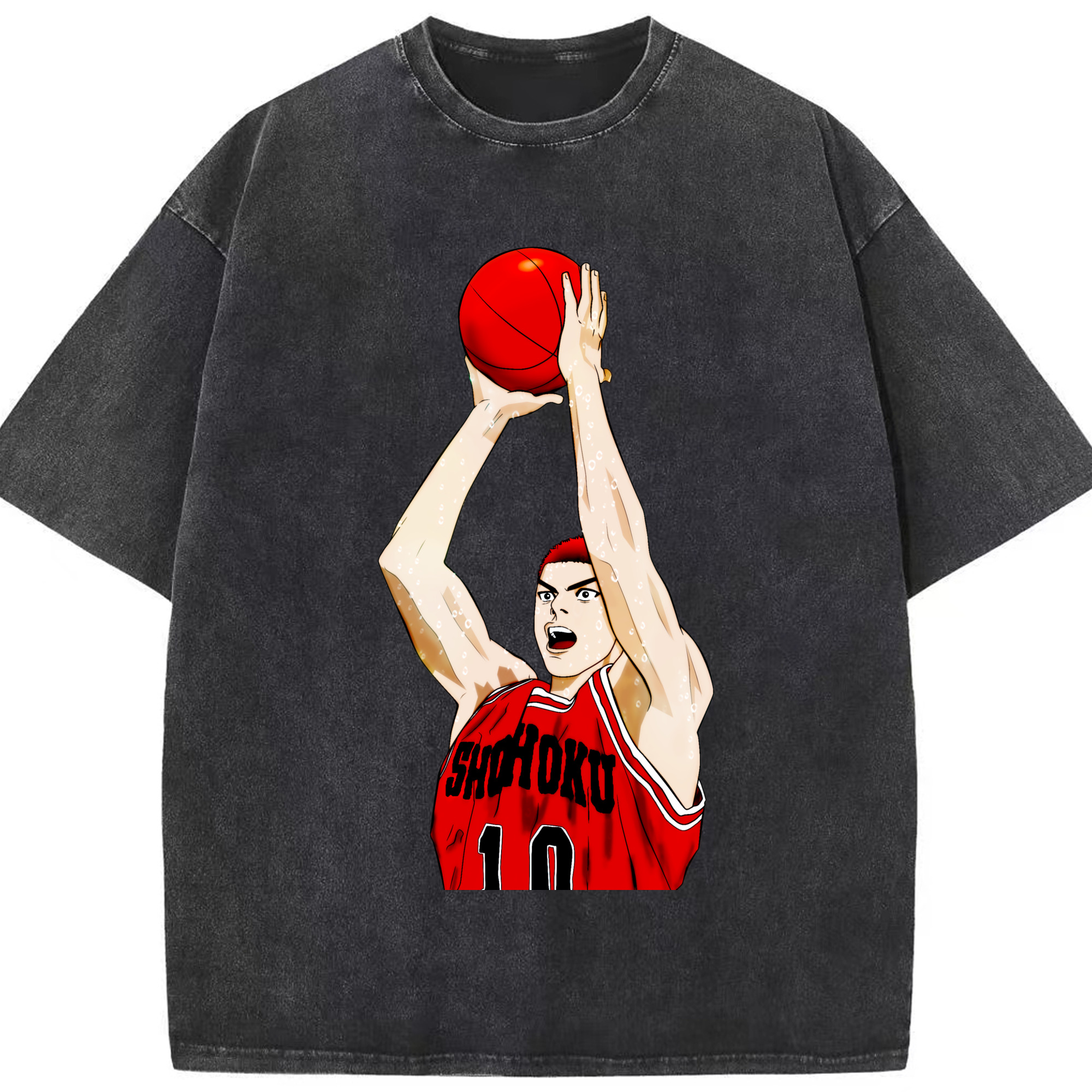 （画像用） SLAM DUNK／スラムダンク 綿100% ヴィンテージ風 半袖Tシャツ（フロントプリント）