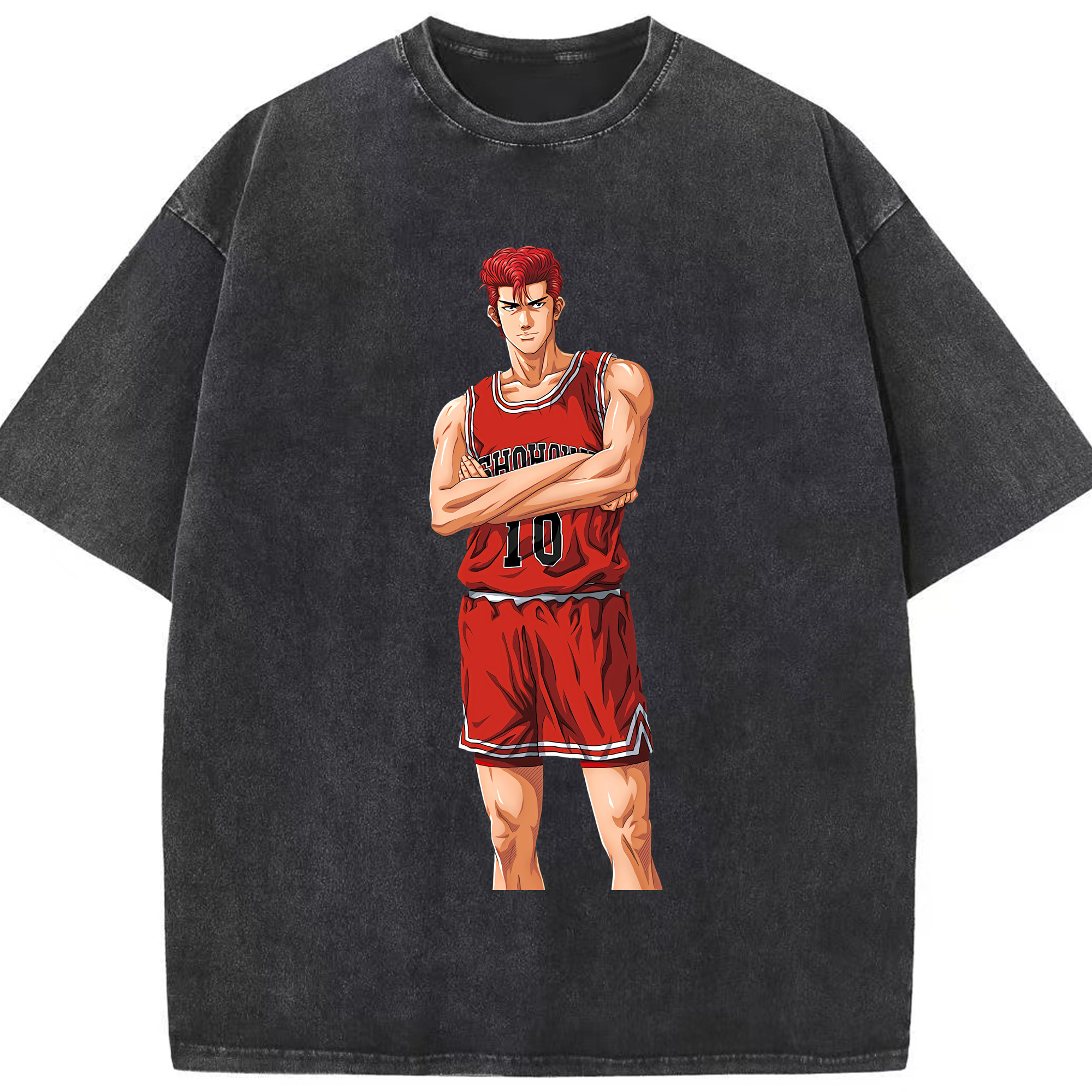 （画像用） SLAM DUNK／スラムダンク 綿100% ヴィンテージ風 半袖Tシャツ（フロントプリント）