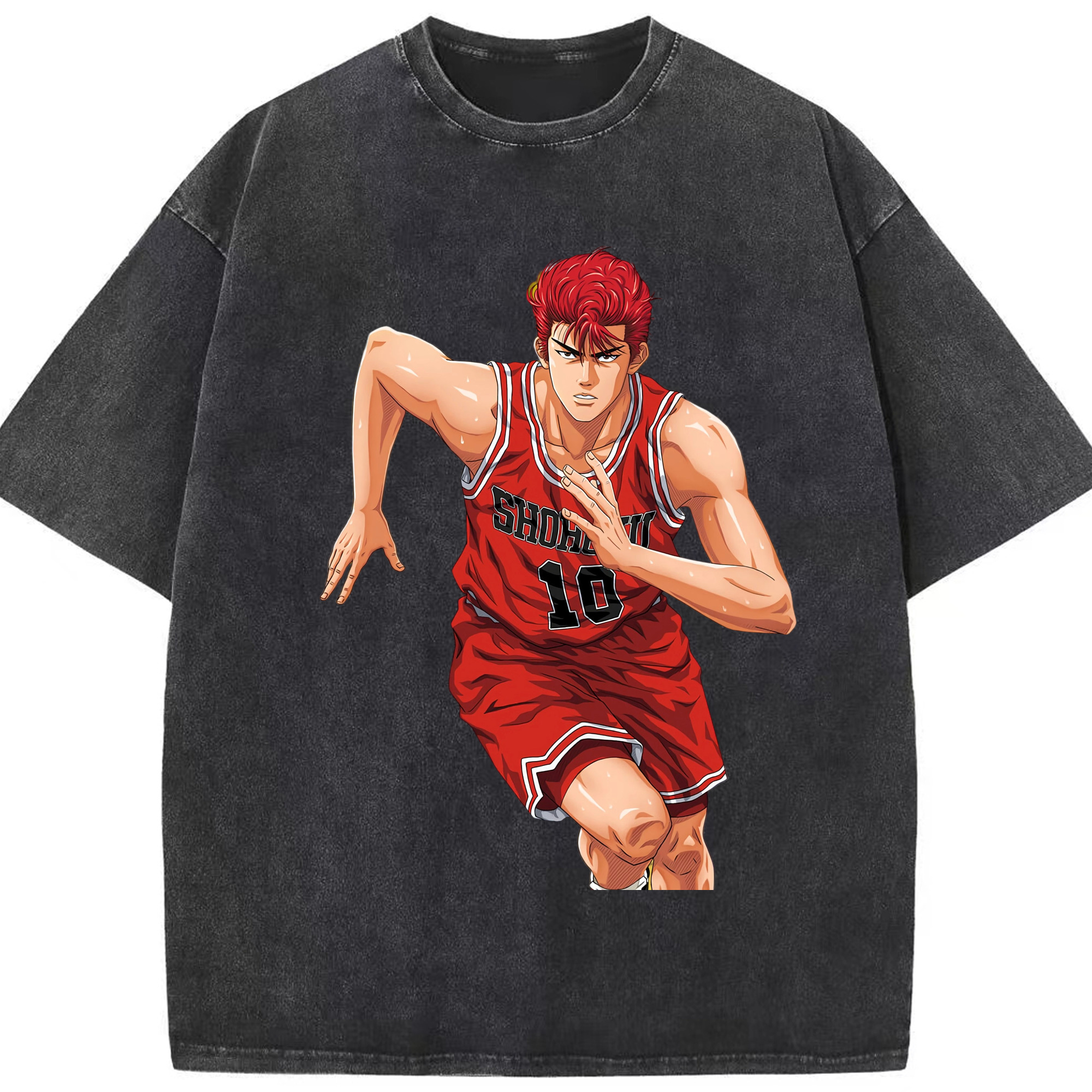 （画像用） SLAM DUNK／スラムダンク 綿100% ヴィンテージ風 半袖Tシャツ（フロントプリント）